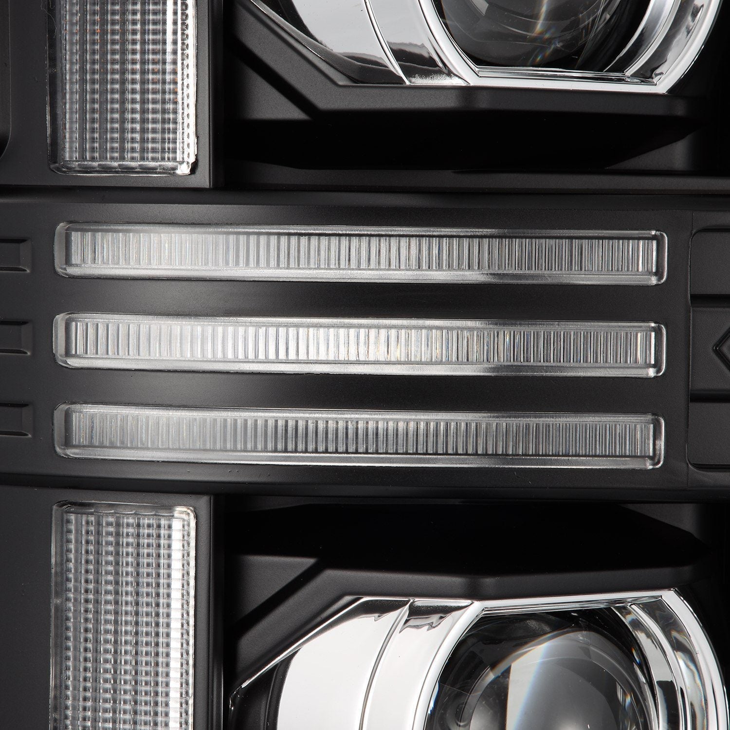 08-10 Ford F-250/350/450/550 Super Duty PRO-Series Halogen Projector Headlights Black - Apollo Off-Road