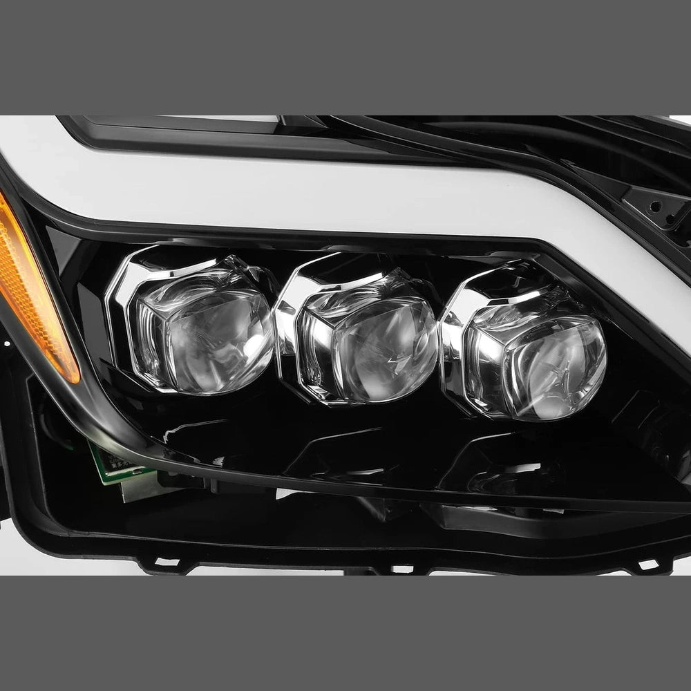 08-13 Infiniti G37/14-15 Q60 NOVA-Series LED Projector Headlights Plank Style Design Gloss Black - Apollo Off-Road