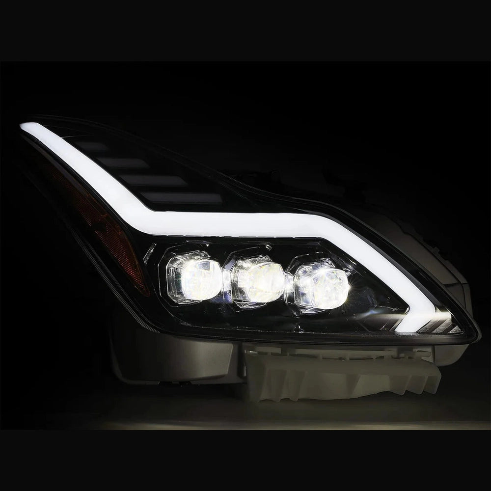 08-13 Infiniti G37/14-15 Q60 NOVA-Series LED Projector Headlights Plank Style Design Gloss Black - Apollo Off-Road
