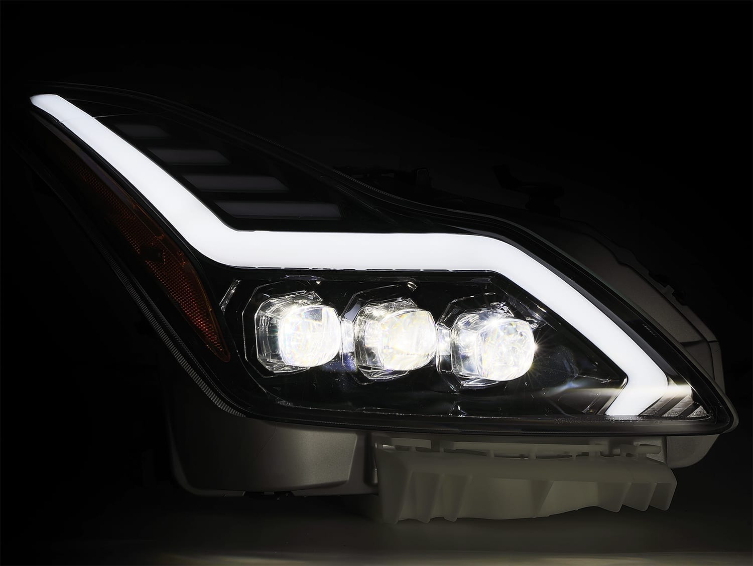 08-13 Infiniti G37/14-15 Q60 NOVA-Series LED Projector Headlights Plank Style Design Matte Black - Apollo Off-Road