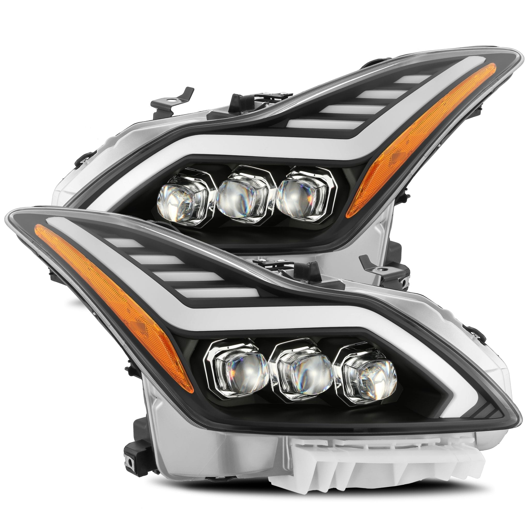 08-13 Infiniti G37/14-15 Q60 NOVA-Series LED Projector Headlights Plank Style Design Matte Black - Apollo Off-Road