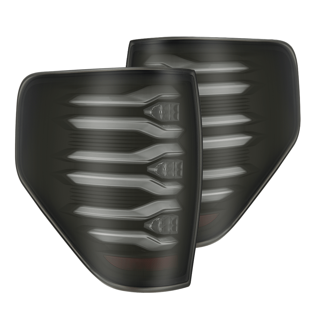 09-14 Ford F-150 LUXX-Series LED Tail Lights Black - Apollo Off-Road