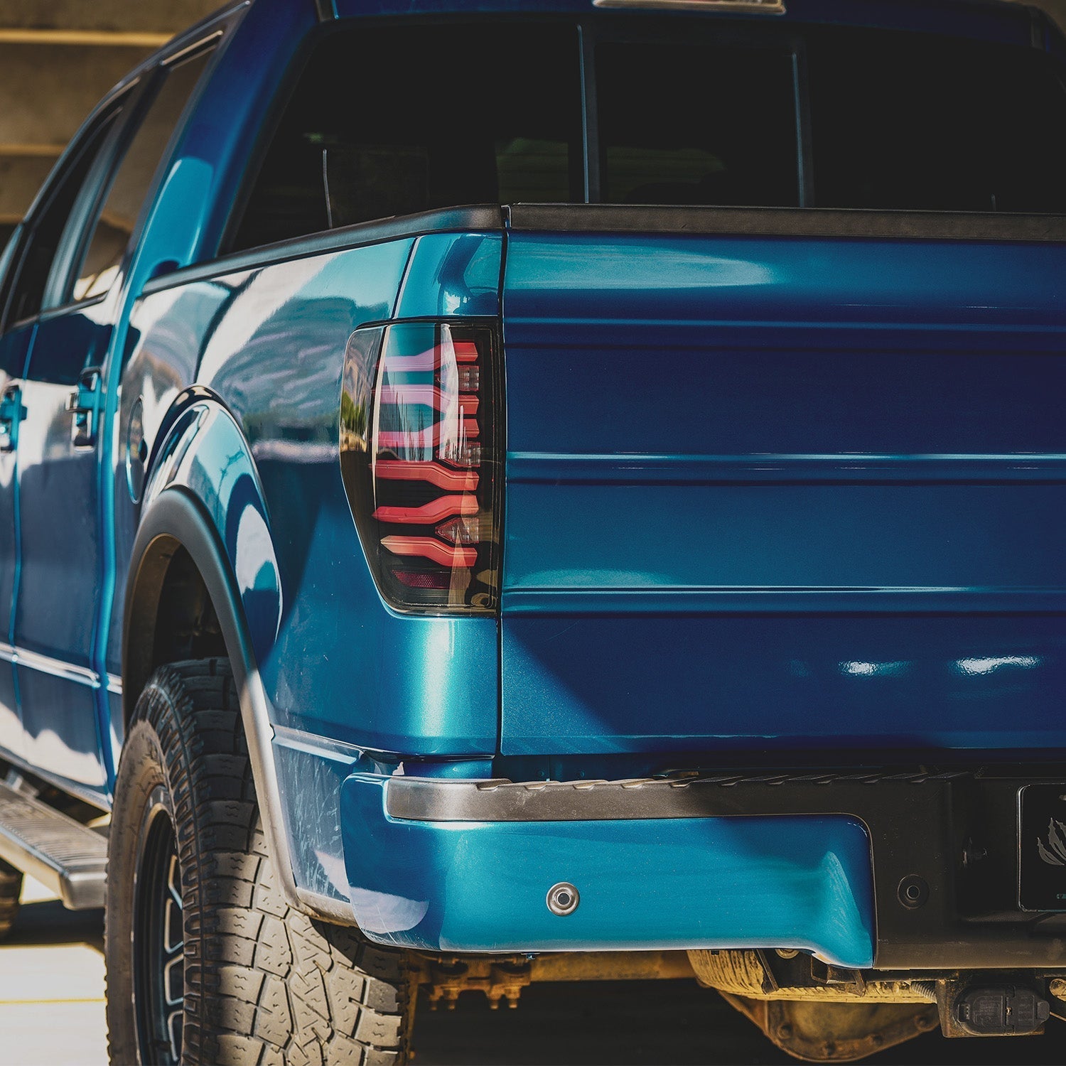 09-14 Ford F-150 LUXX-Series LED Tail Lights Black-Red - Apollo Off-Road