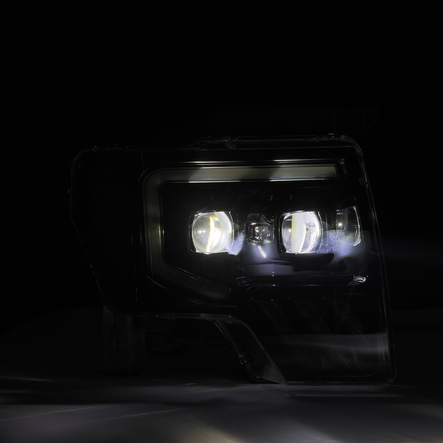 09-14 Ford F-150 LUXX-Series LED Projector Headlights Black - Apollo Off-Road