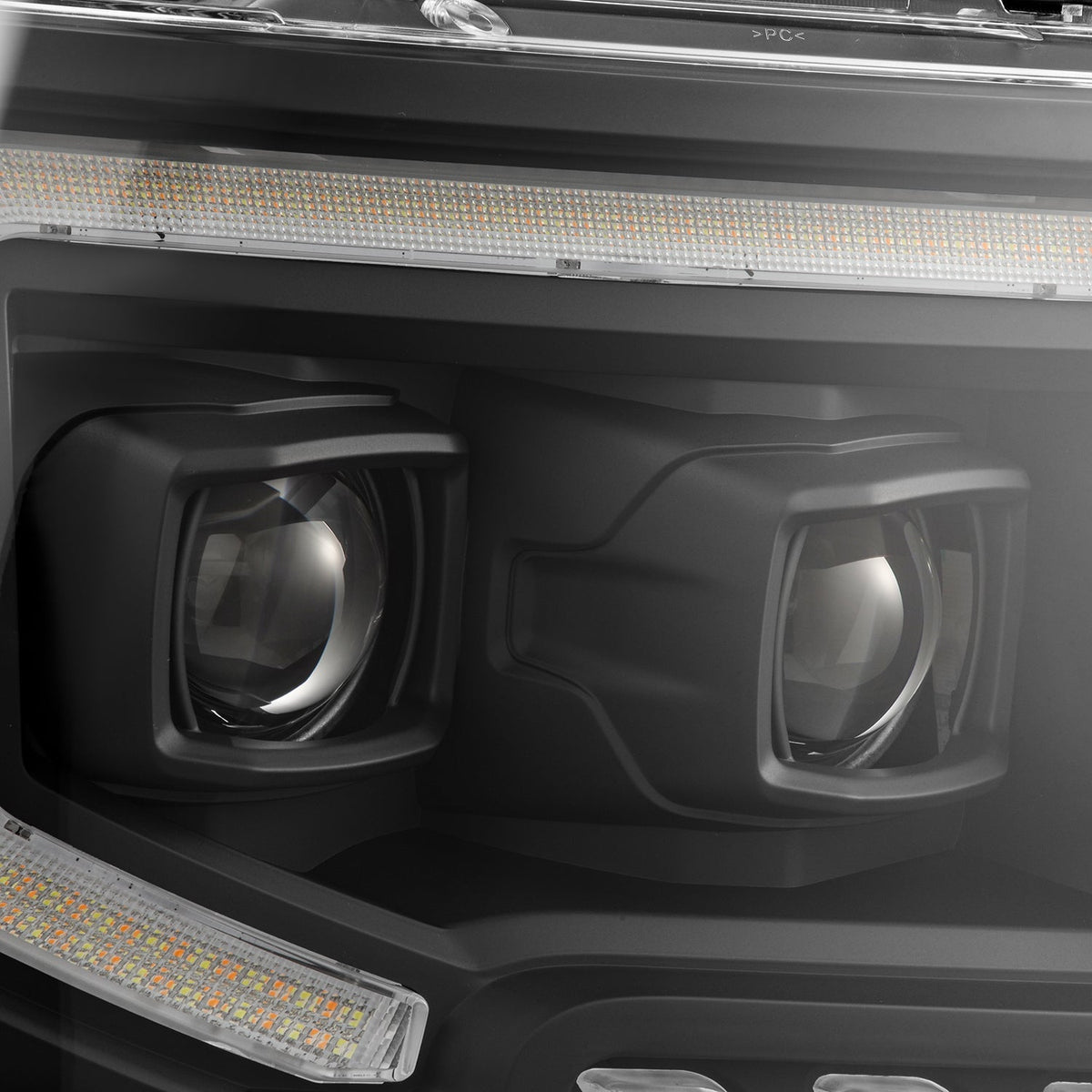 09-14 Ford F-150 LUXX-Series LED Projector Headlights Black - Apollo Off-Road