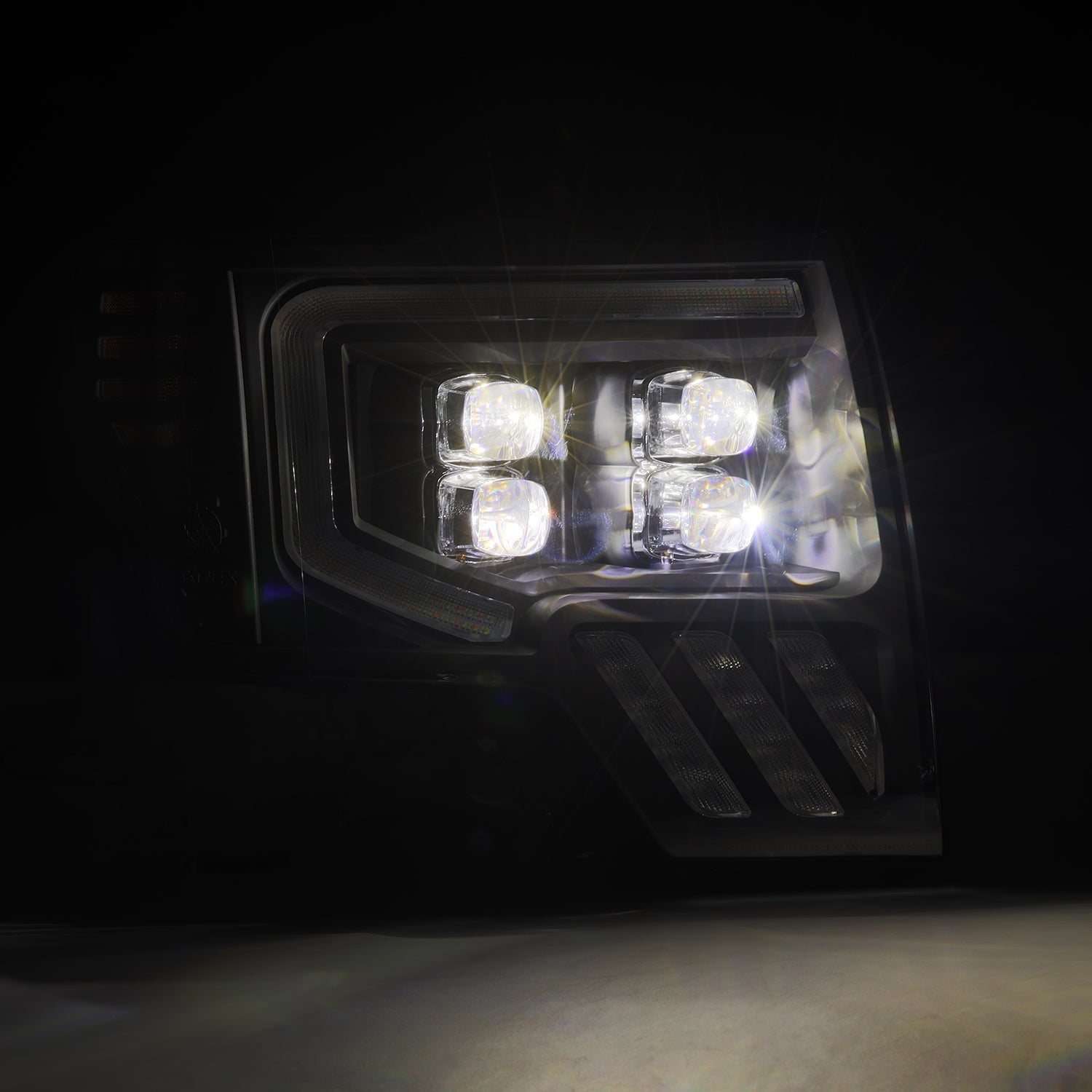 09-14 Ford F-150 NOVA-Series LED Projector Headlights Alpha-Black - Apollo Off-Road