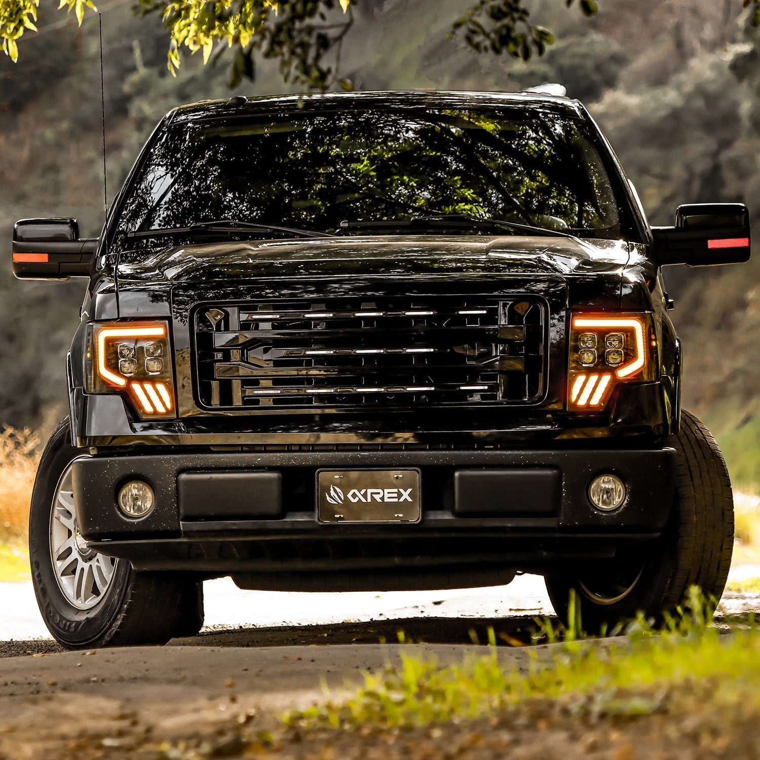 09-14 Ford F-150 NOVA-Series LED Projector Headlights Black - Apollo Off-Road