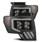 09-14 Ford F-150 NOVA-Series LED Projector Headlights Black - Apollo Off-Road