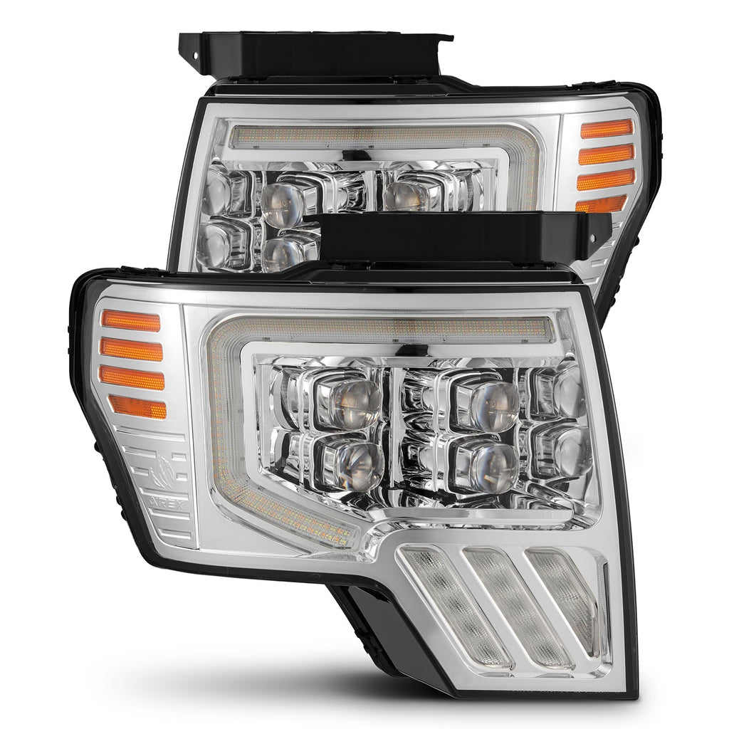 09-14 Ford F-150 NOVA-Series LED Projector Headlights Chrome - Apollo Off-Road