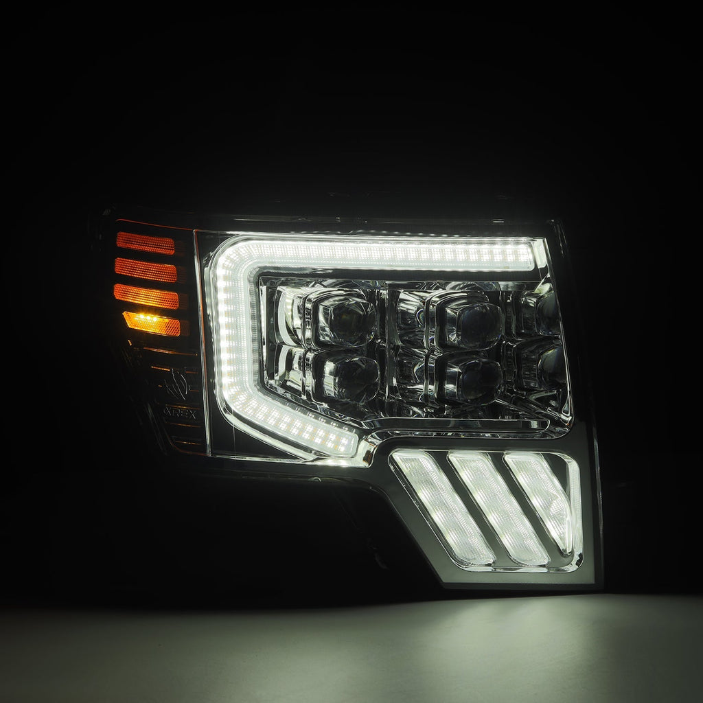 09-14 Ford F-150 NOVA-Series LED Projector Headlights Chrome - Apollo Off-Road