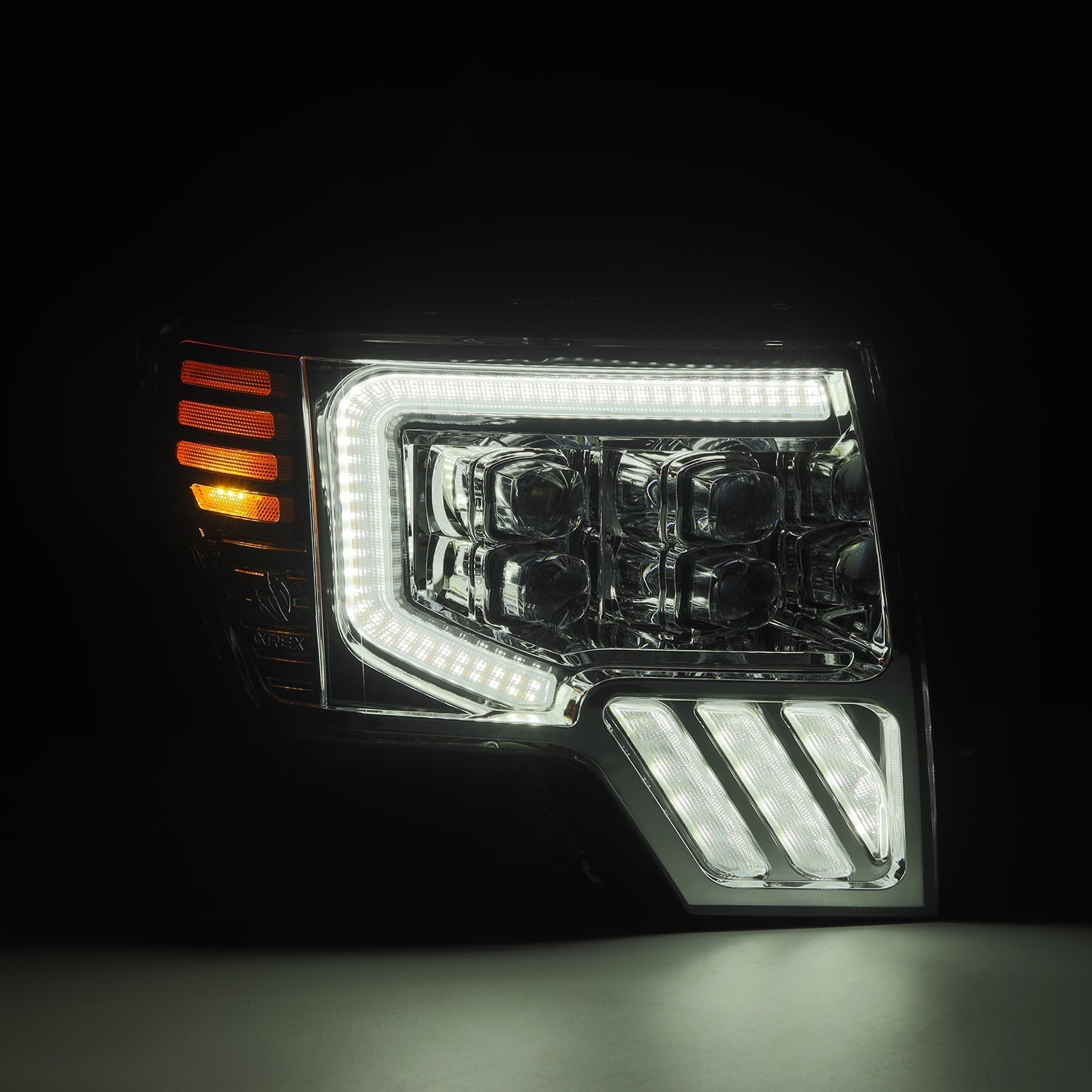 09-14 Ford F-150 NOVA-Series LED Projector Headlights Chrome - Apollo Off-Road