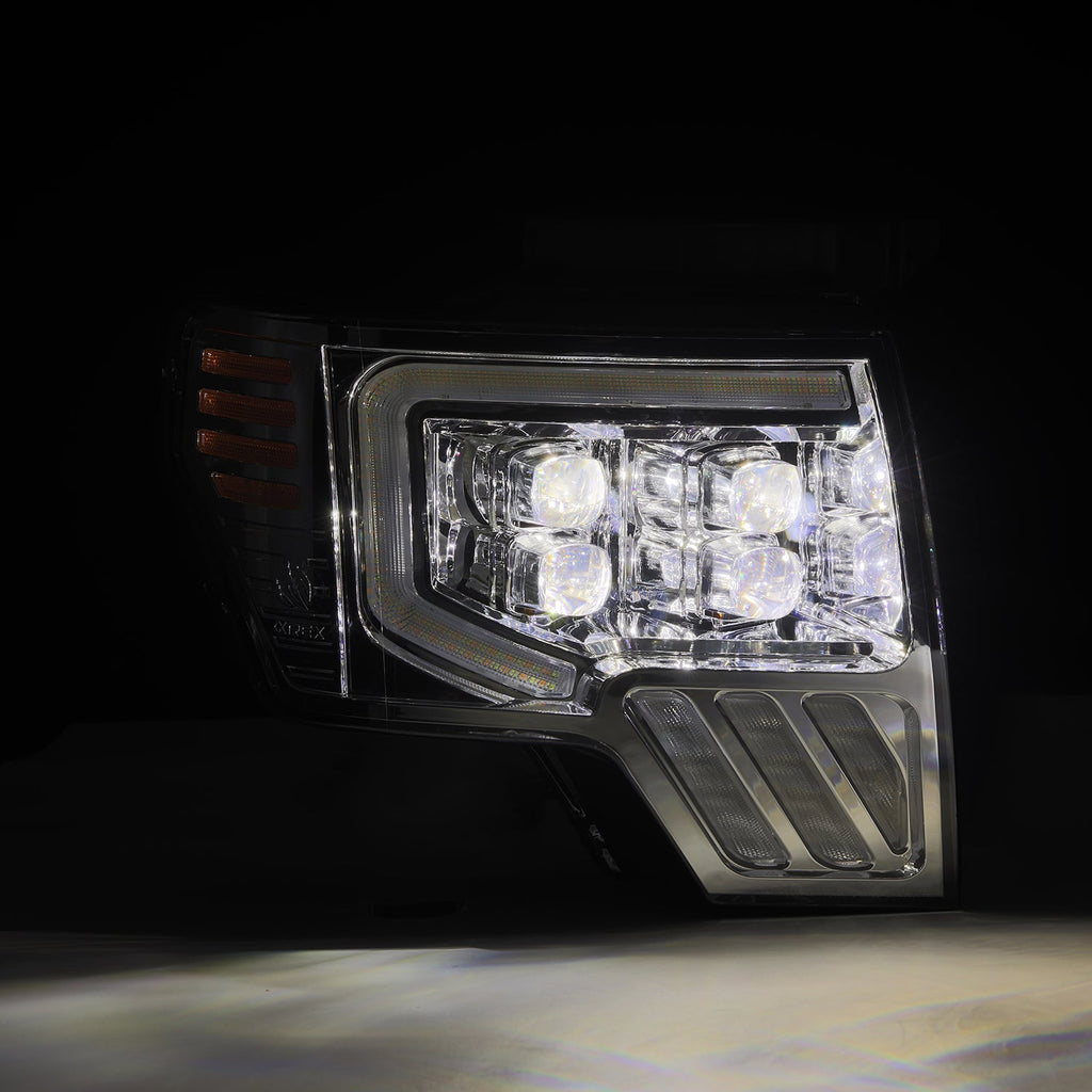 09-14 Ford F-150 NOVA-Series LED Projector Headlights Chrome - Apollo Off-Road