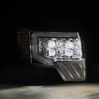 09-14 Ford F-150 NOVA-Series LED Projector Headlights Chrome - Apollo Off-Road
