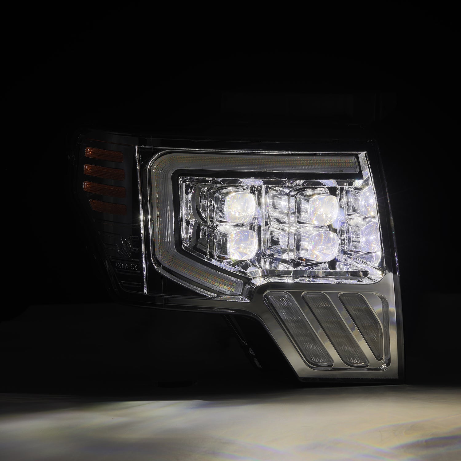 09-14 Ford F-150 NOVA-Series LED Projector Headlights Chrome - Apollo Off-Road