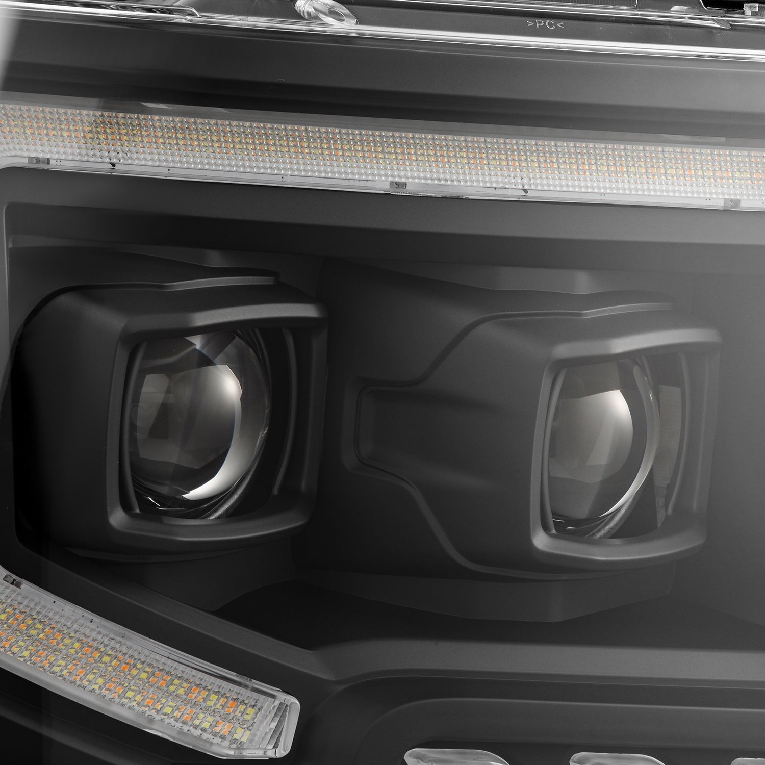 09-14 Ford F-150 PRO-Series Halogen Projector Headlights Black - Apollo Off-Road