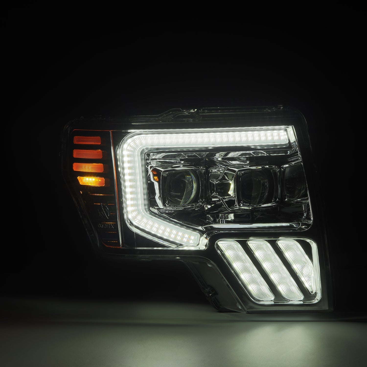 09-14 Ford F-150 PRO-Series Halogen Projector Headlights Chrome - Apollo Off-Road