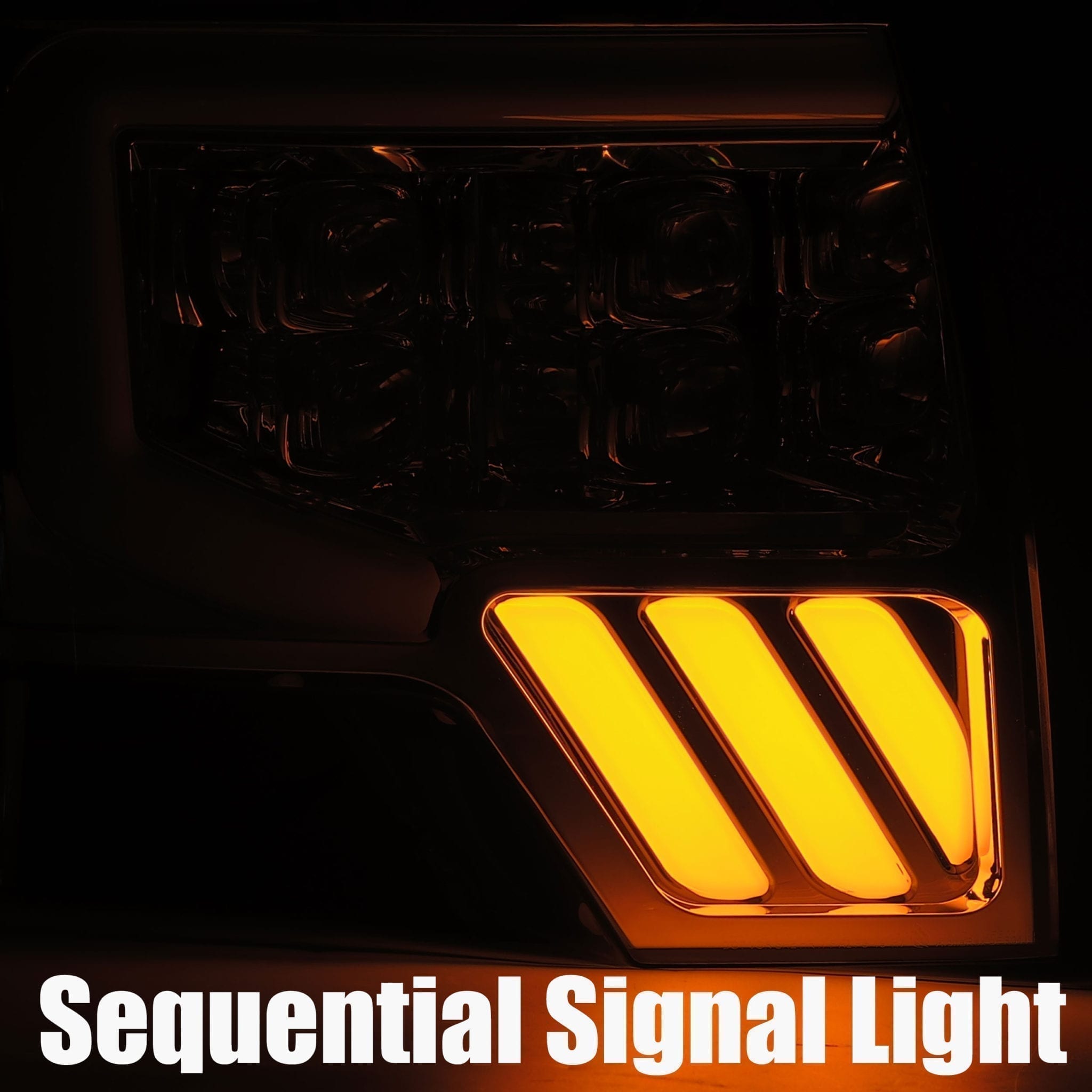 09-14 Ford F150 NOVA-Series LED Projector Headlights Plank Style Design Gloss Black - Apollo Off-Road