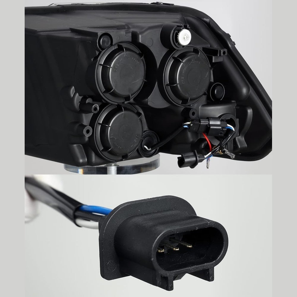 09-18 Dodge Ram LUXX-Series LED Projector Headlights in Alpha-Black - Apollo Off-Road