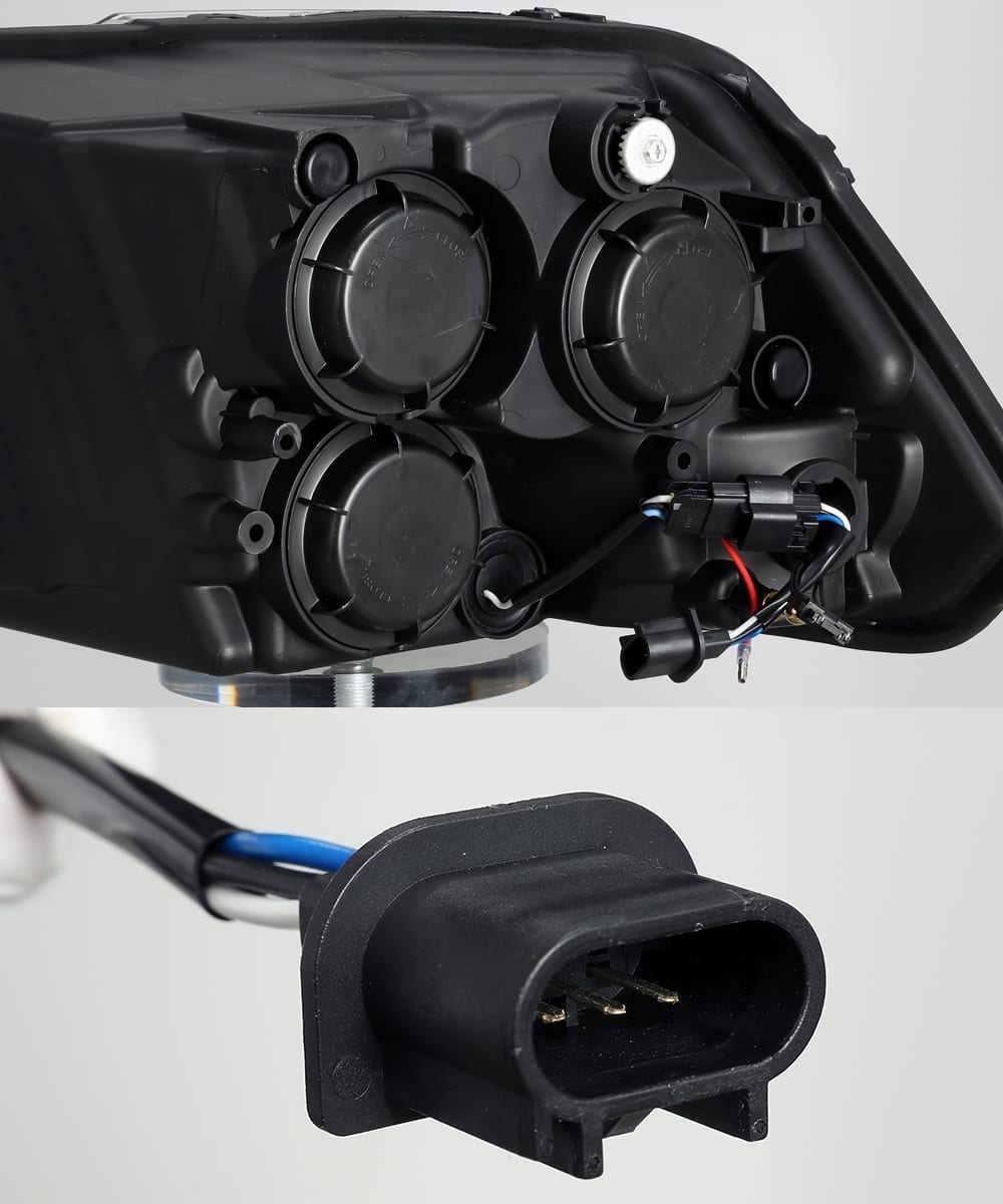 09-18 Dodge Ram LUXX-Series LED Projector Headlights in Black - Apollo Off-Road