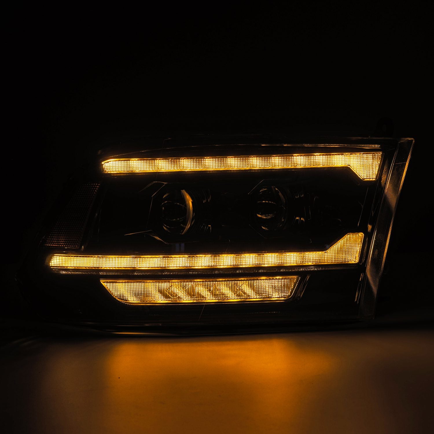09-18 Dodge Ram LUXX-Series Projector Headlights Alpha- Black - Apollo Off-Road