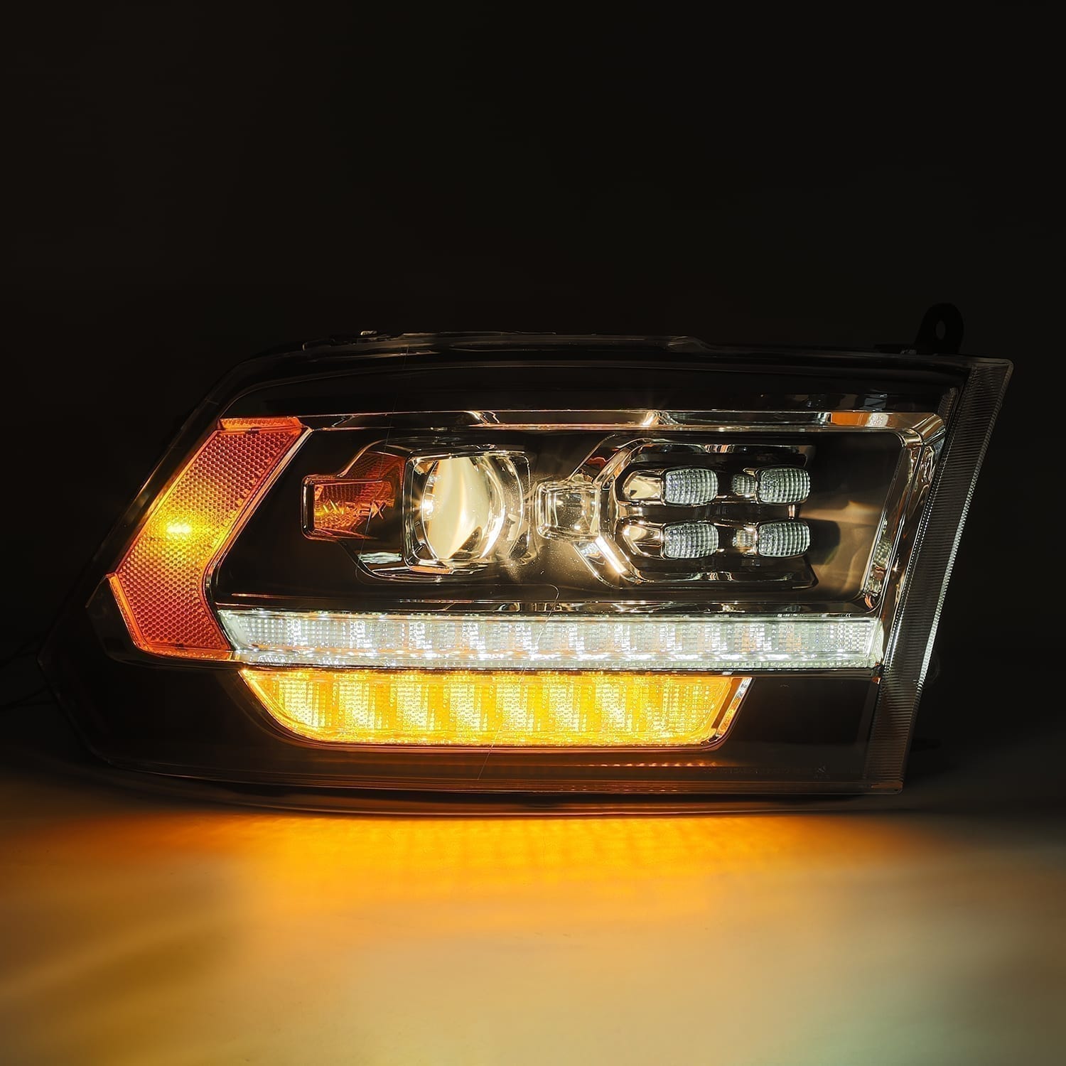 09-18 Dodge Ram LUXX-Series Projector Headlights Black - Apollo Off-Road