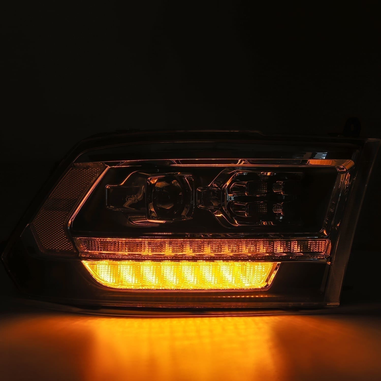 09-18 Dodge Ram LUXX-Series Projector Headlights Black - Apollo Off-Road