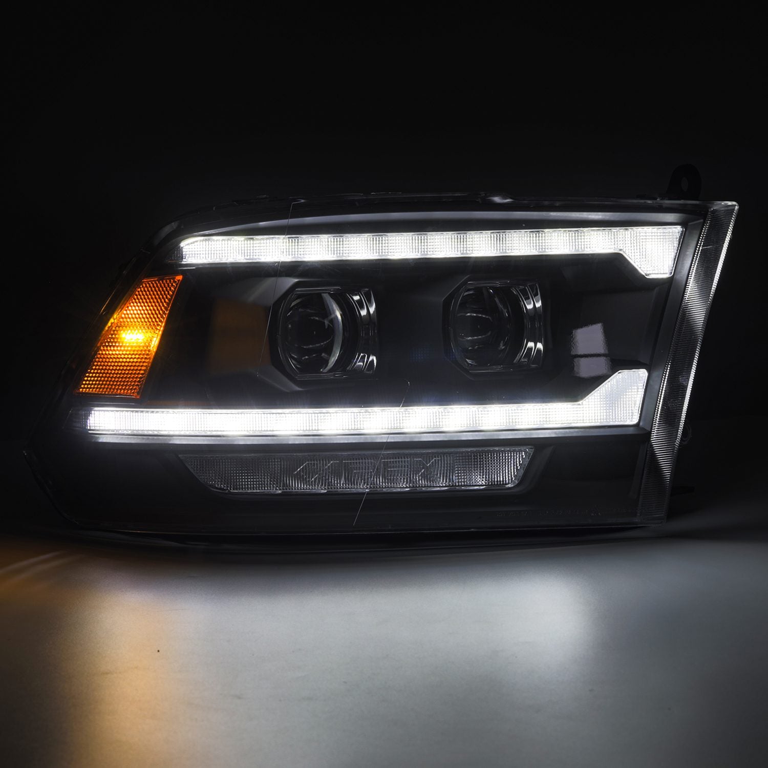 09-18 Dodge Ram LUXX-Series Projector Headlights Black - Apollo Off-Road