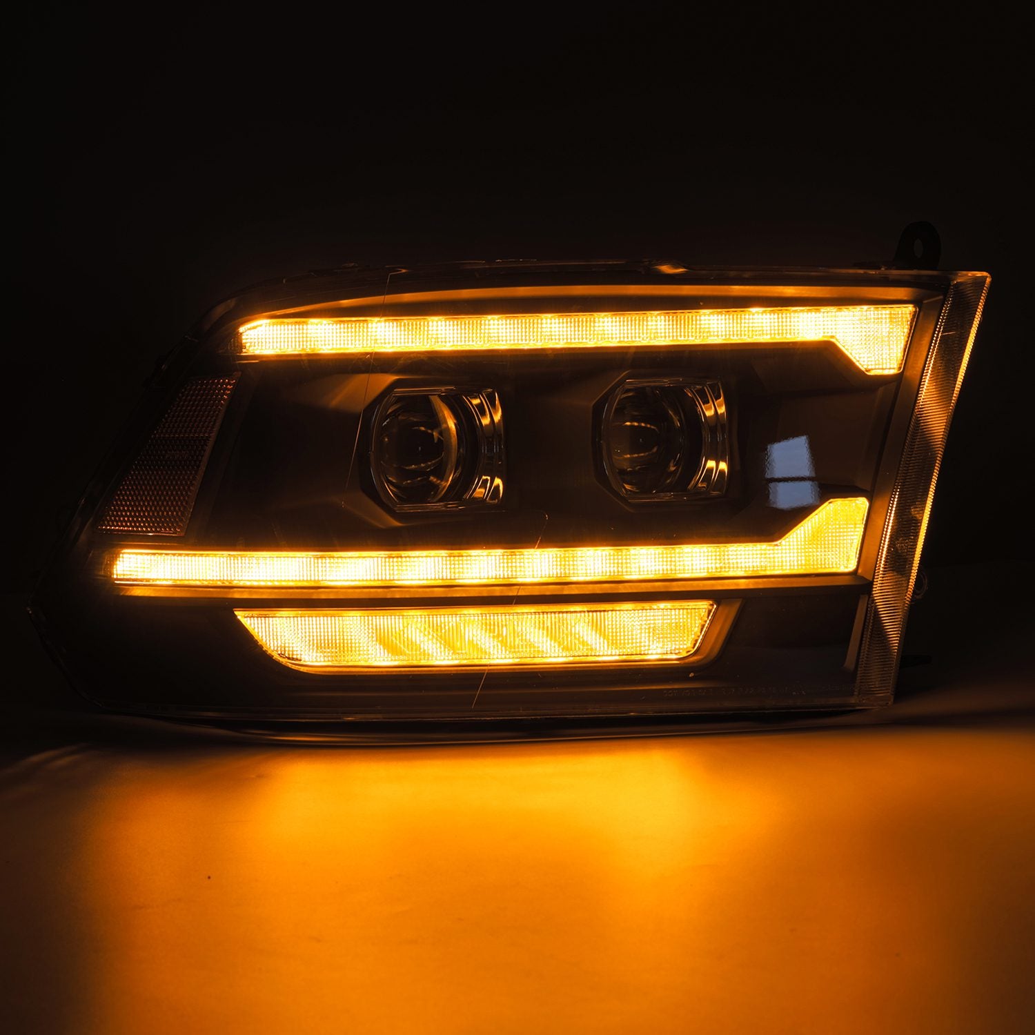 09-18 Dodge Ram LUXX-Series Projector Headlights Black - Apollo Off-Road
