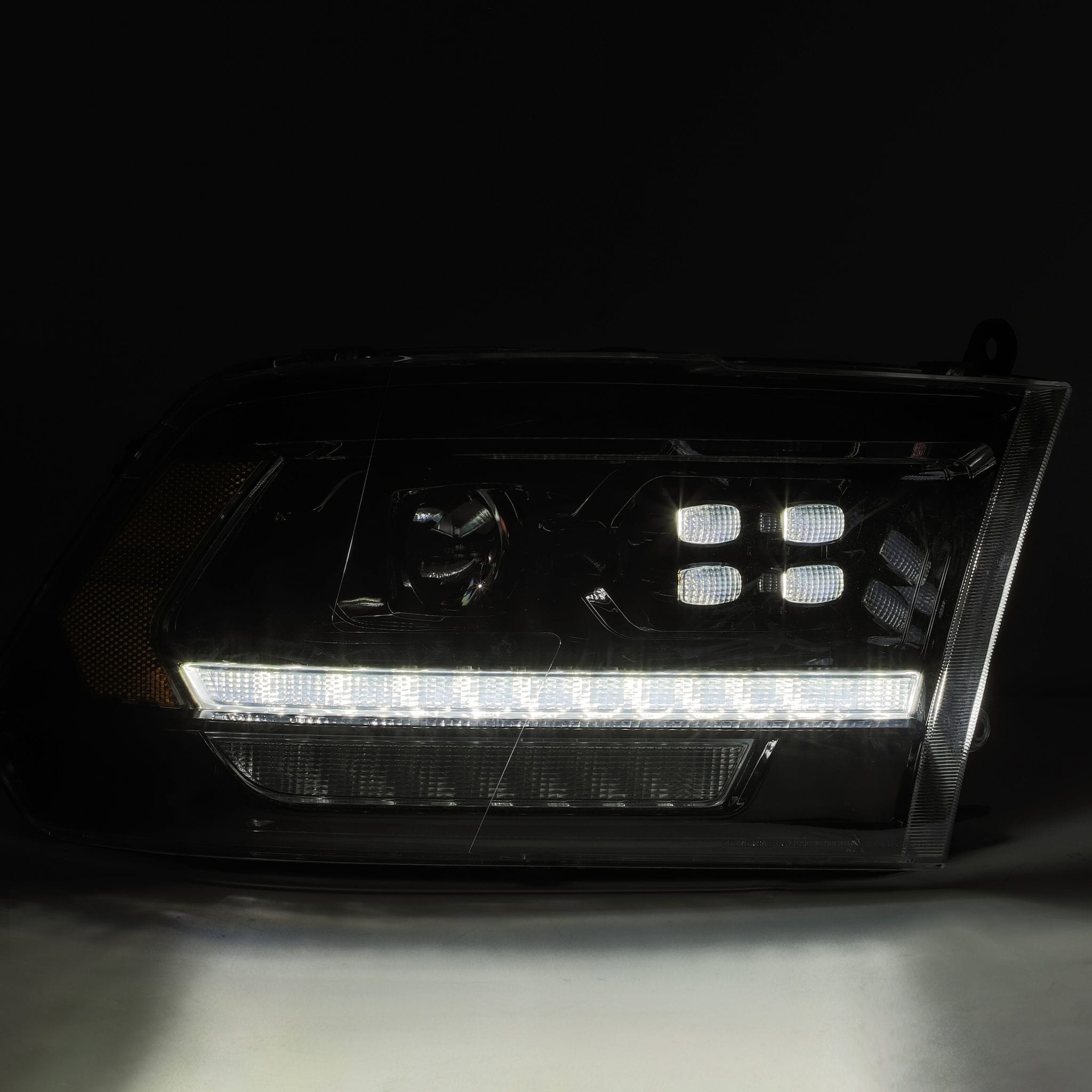 09-18 Dodge Ram LUXX-Series Projector Headlights Black - Apollo Off-Road