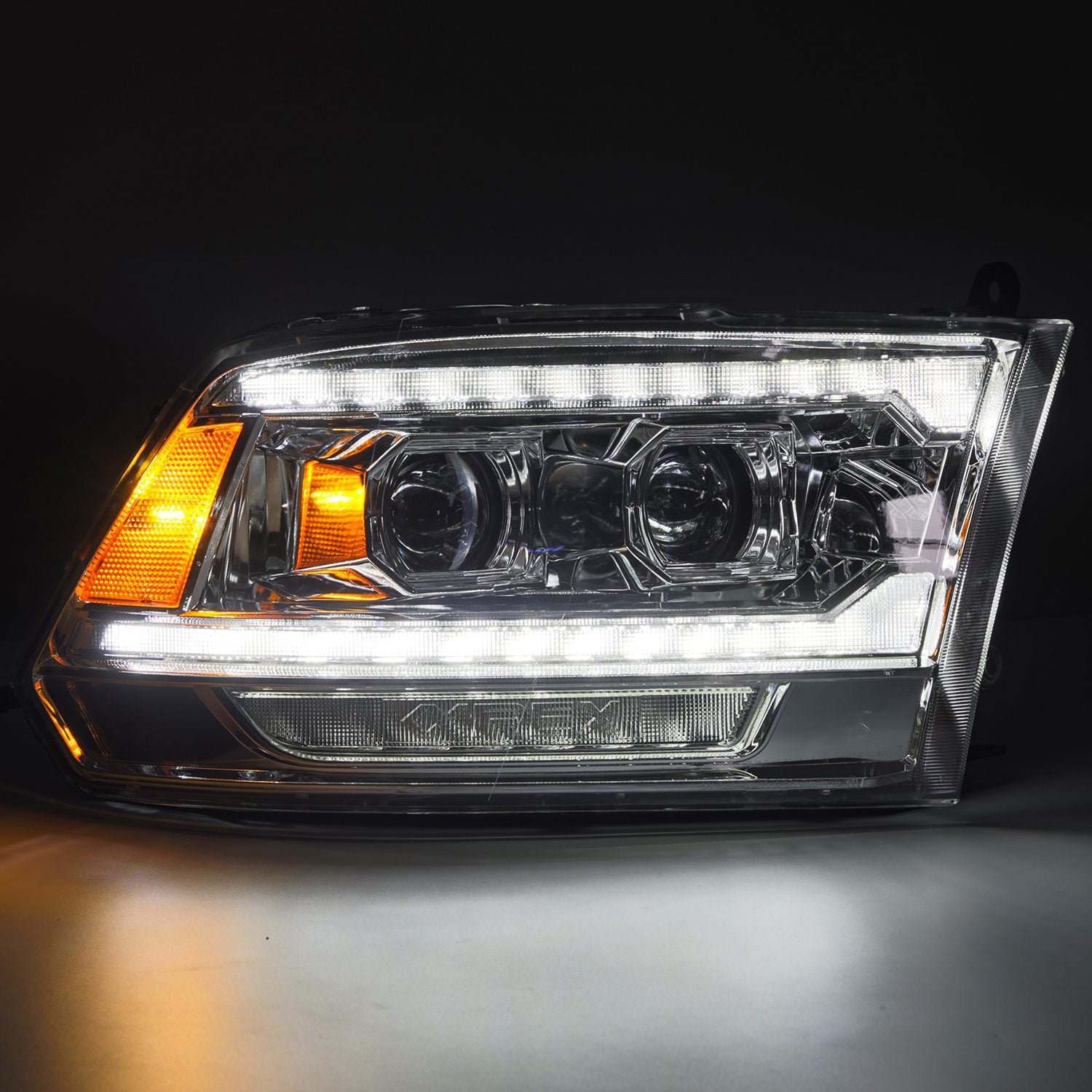 09-18 Dodge Ram LUXX-Series Projector Headlights Chrome - Apollo Off-Road