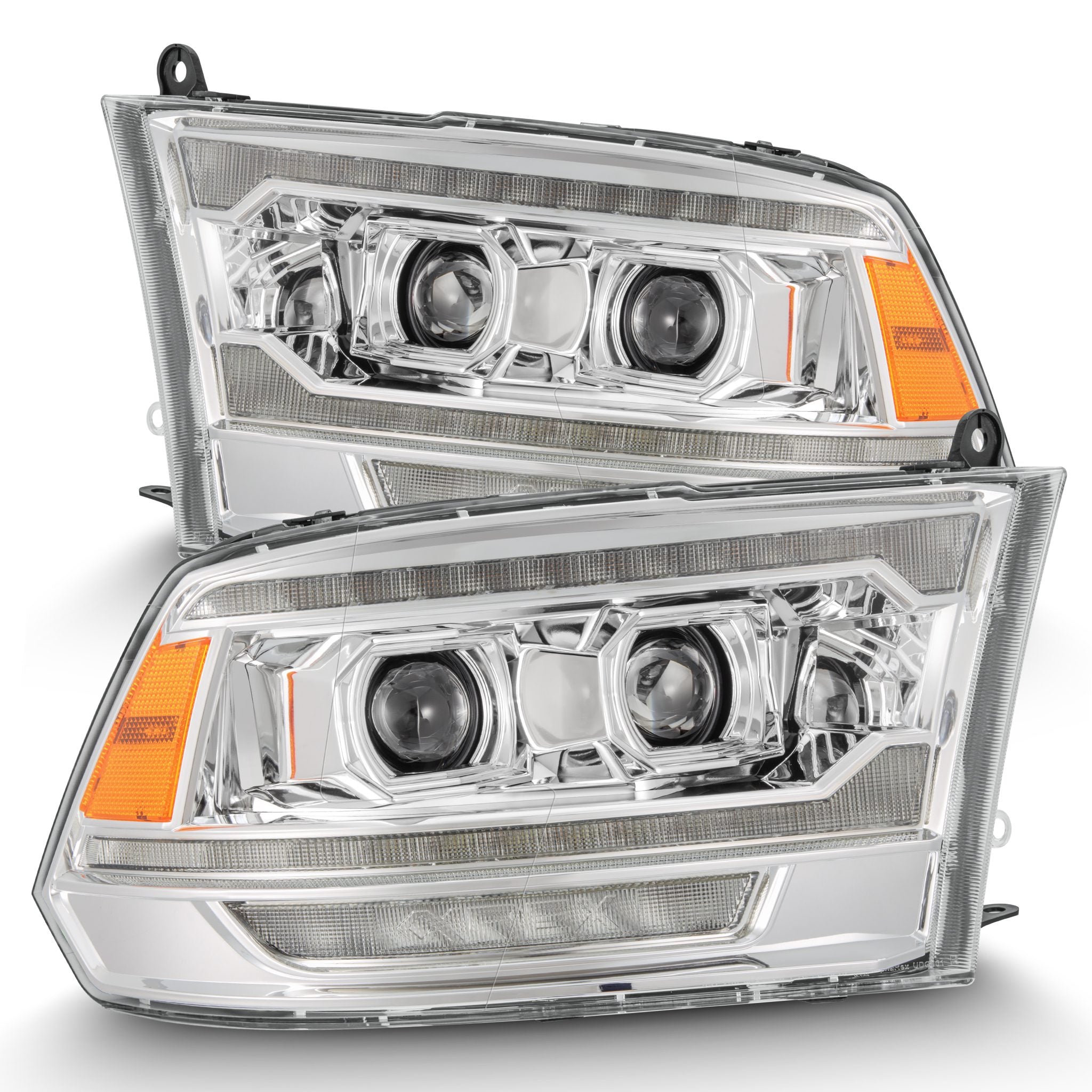 09-18 Dodge Ram LUXX-Series Projector Headlights Chrome - Apollo Off-Road