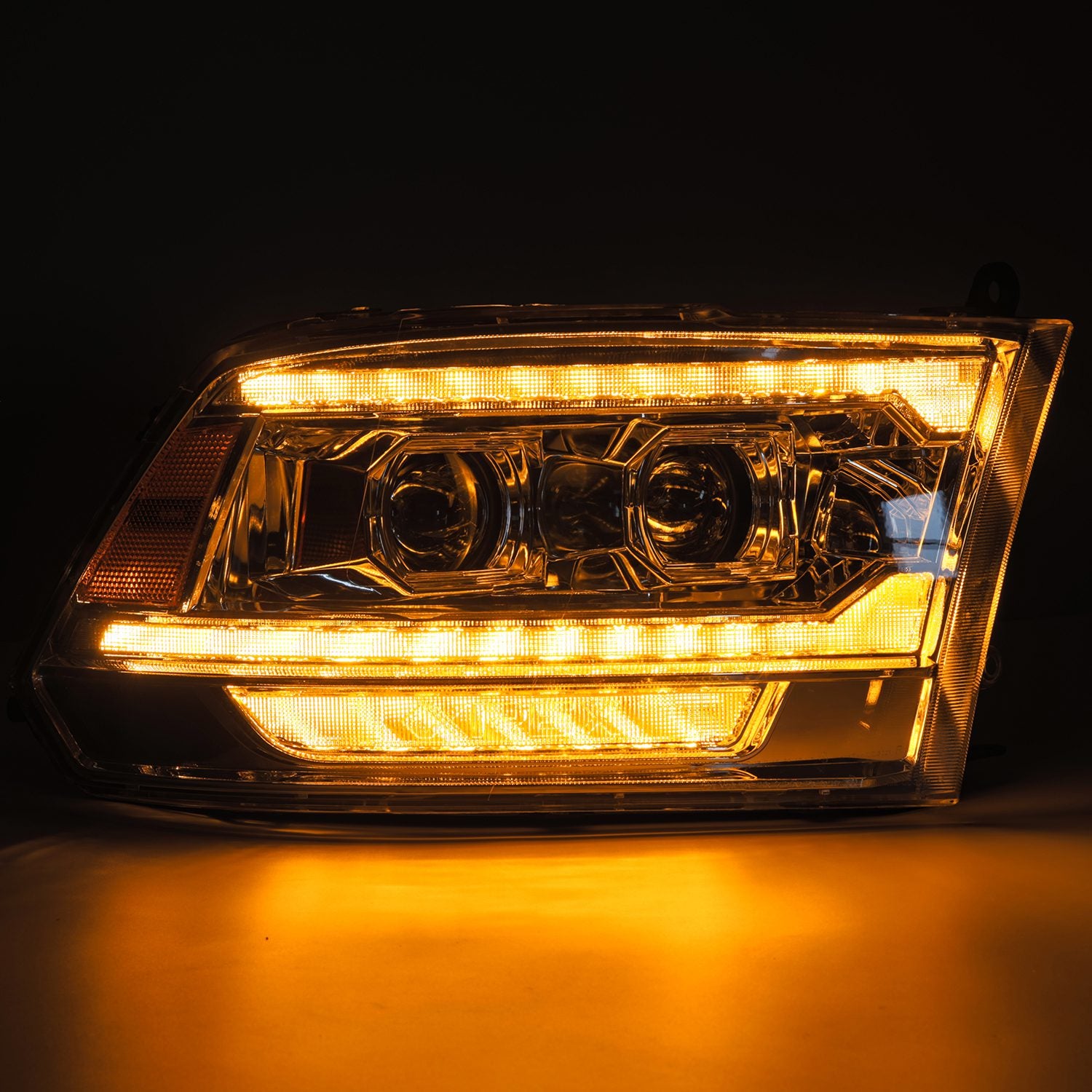 09-18 Dodge Ram LUXX-Series Projector Headlights Chrome - Apollo Off-Road