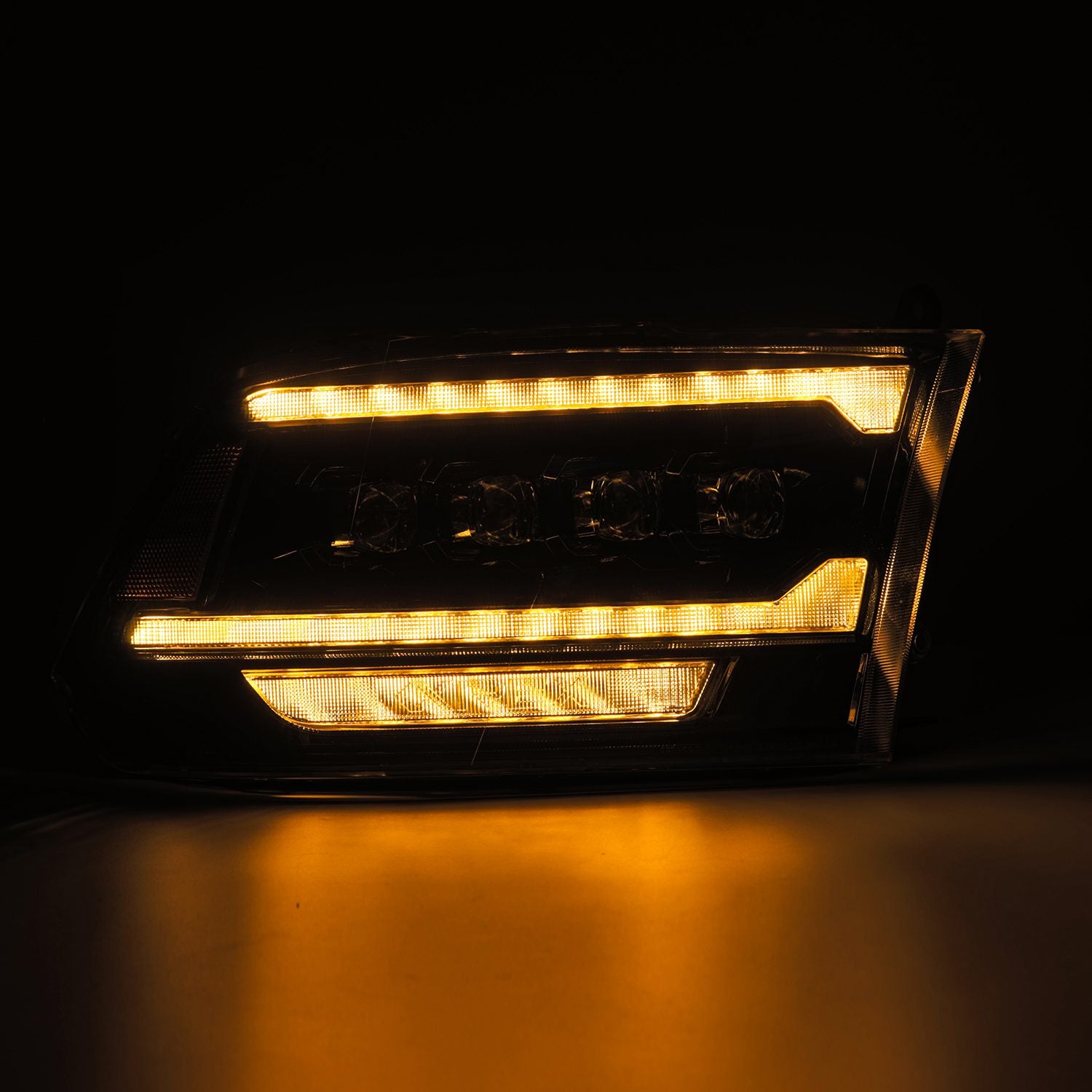 09-18 Dodge Ram NOVA-Series LED Projector Headlights in Alpha-Black - Apollo Off-Road