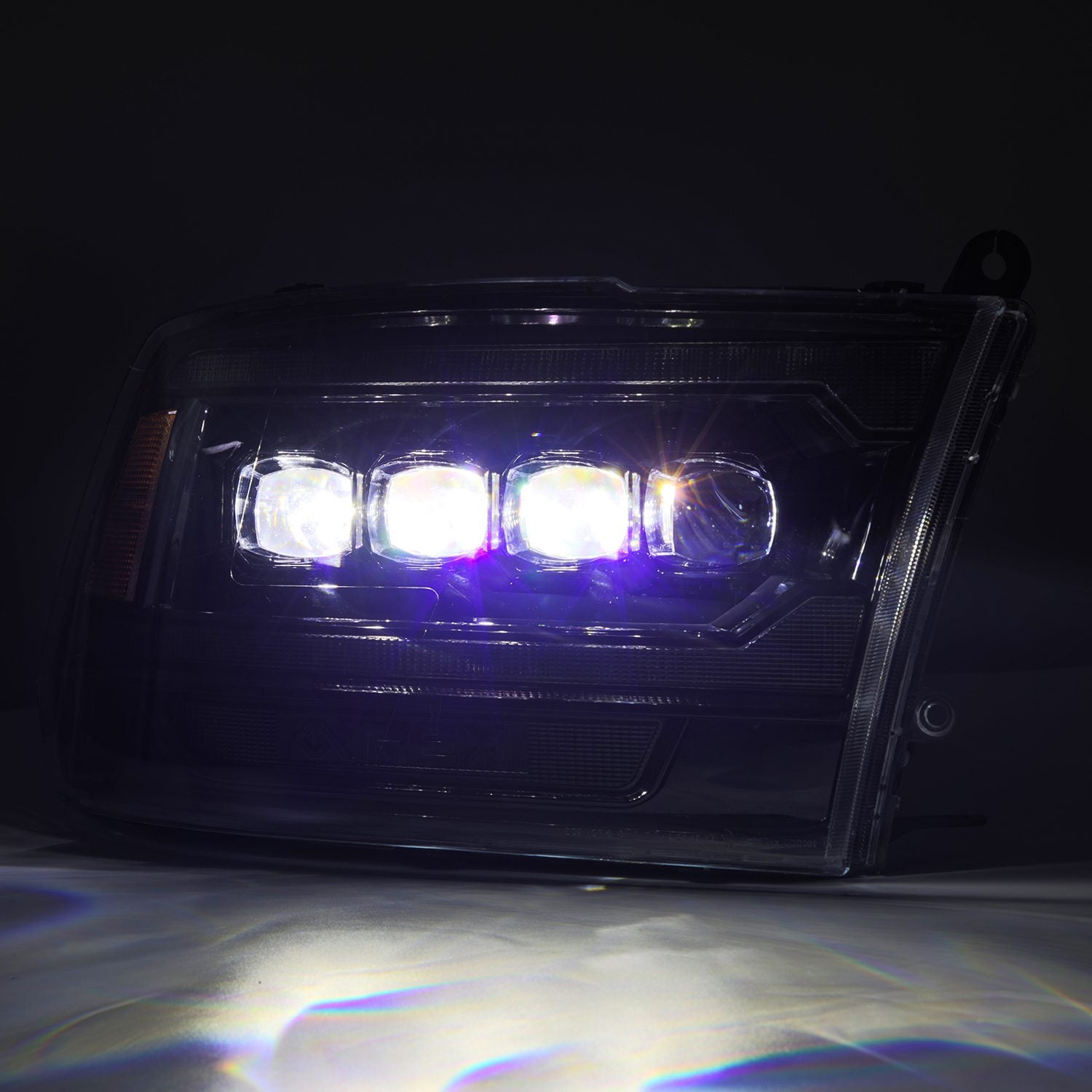 09-18 Dodge Ram NOVA-Series LED Projector Headlights in Alpha-Black - Apollo Off-Road