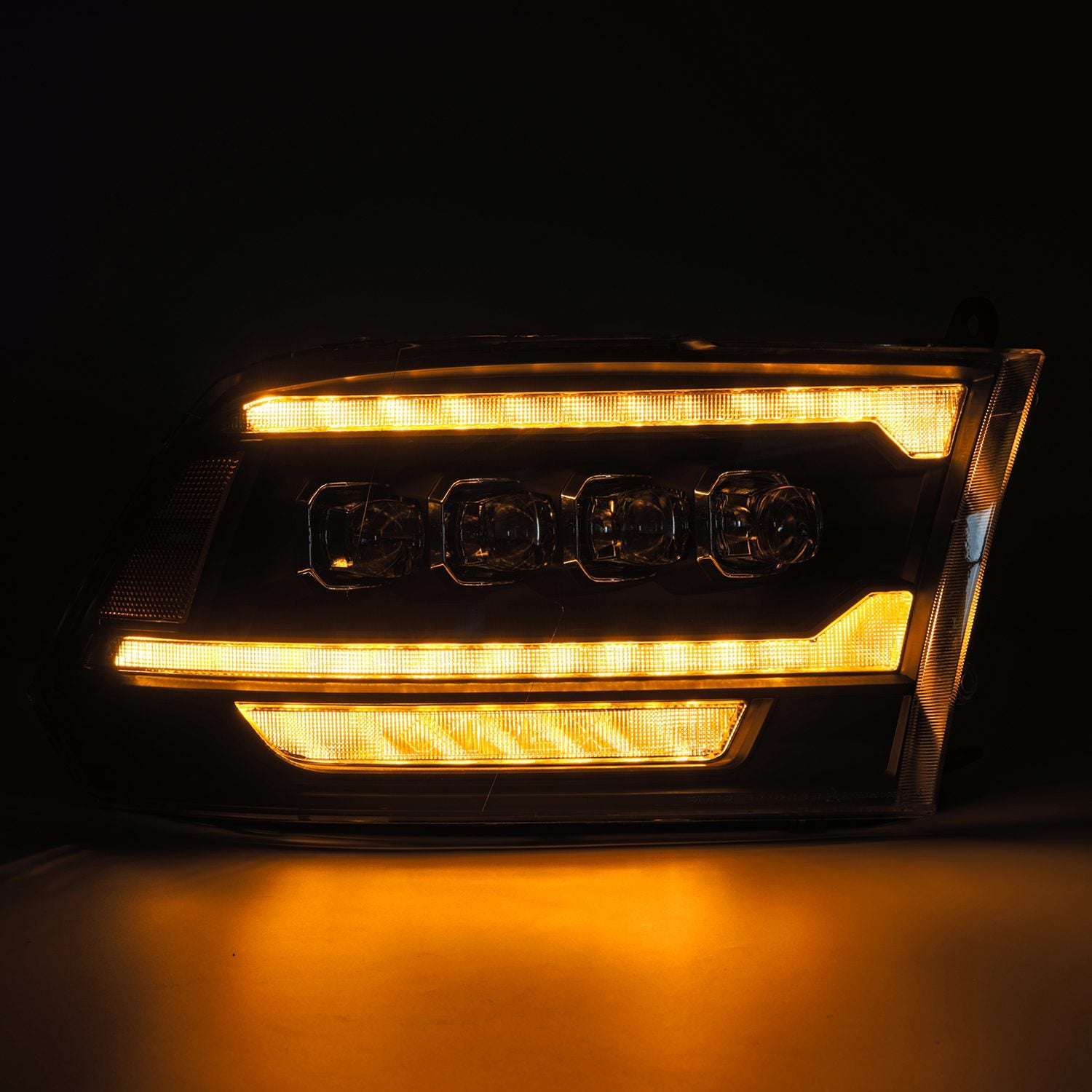 09-18 Dodge Ram NOVA-Series LED Projector Headlights in Black - Apollo Off-Road