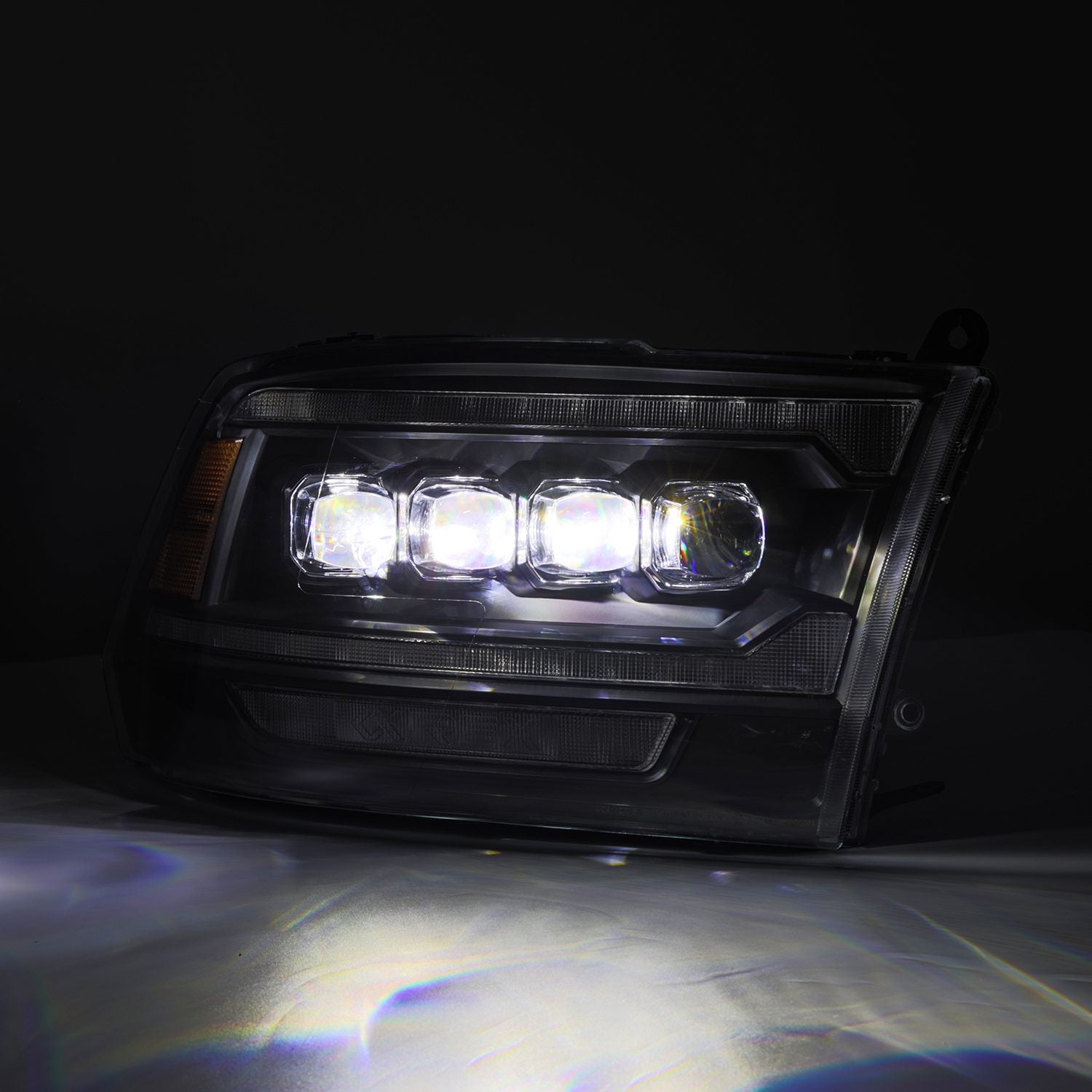 09-18 Dodge Ram NOVA-Series LED Projector Headlights in Black - Apollo Off-Road