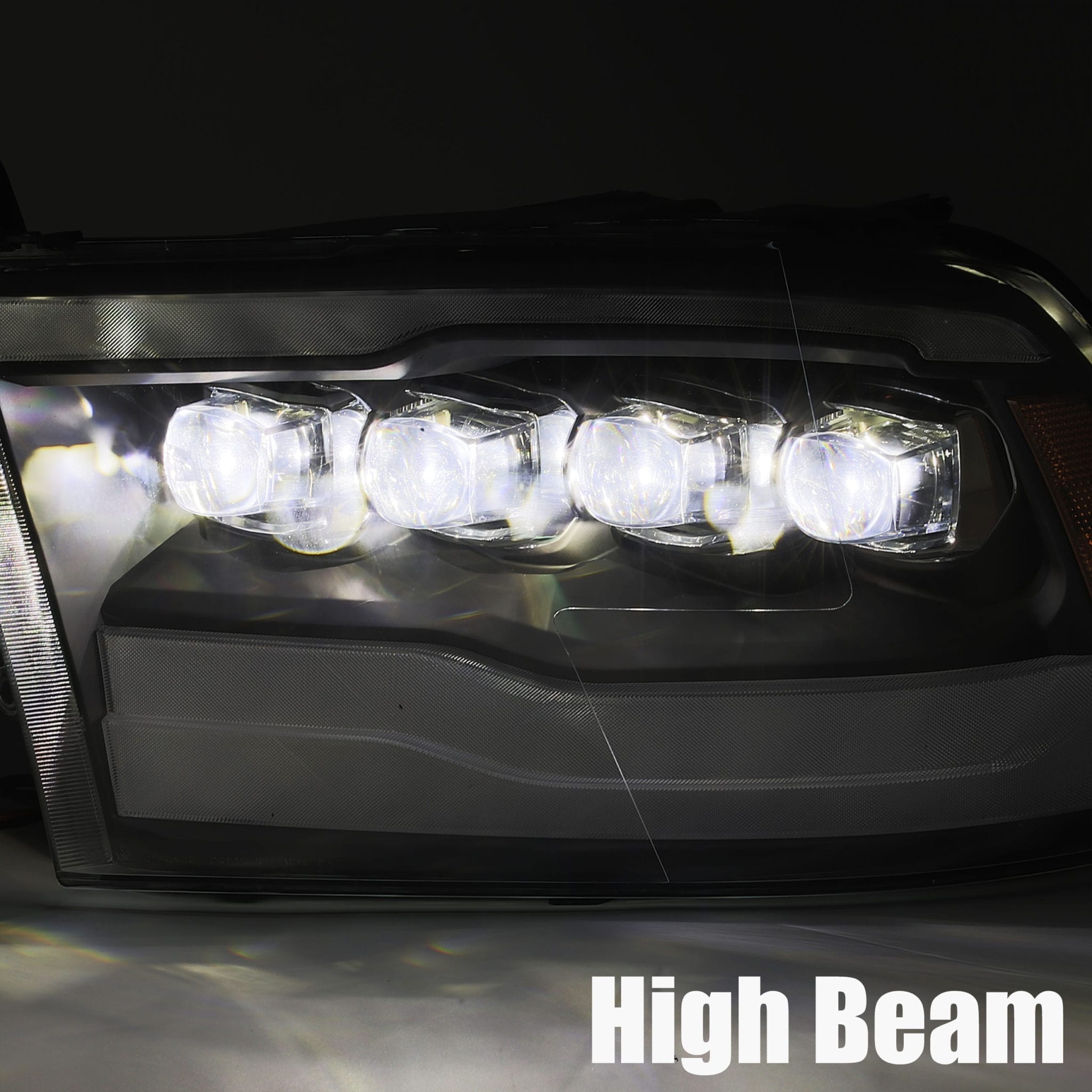 09-18 Dodge Ram NOVA-Series LED Projector Headlights Plank Style Design Midnight Black - Apollo Off-Road