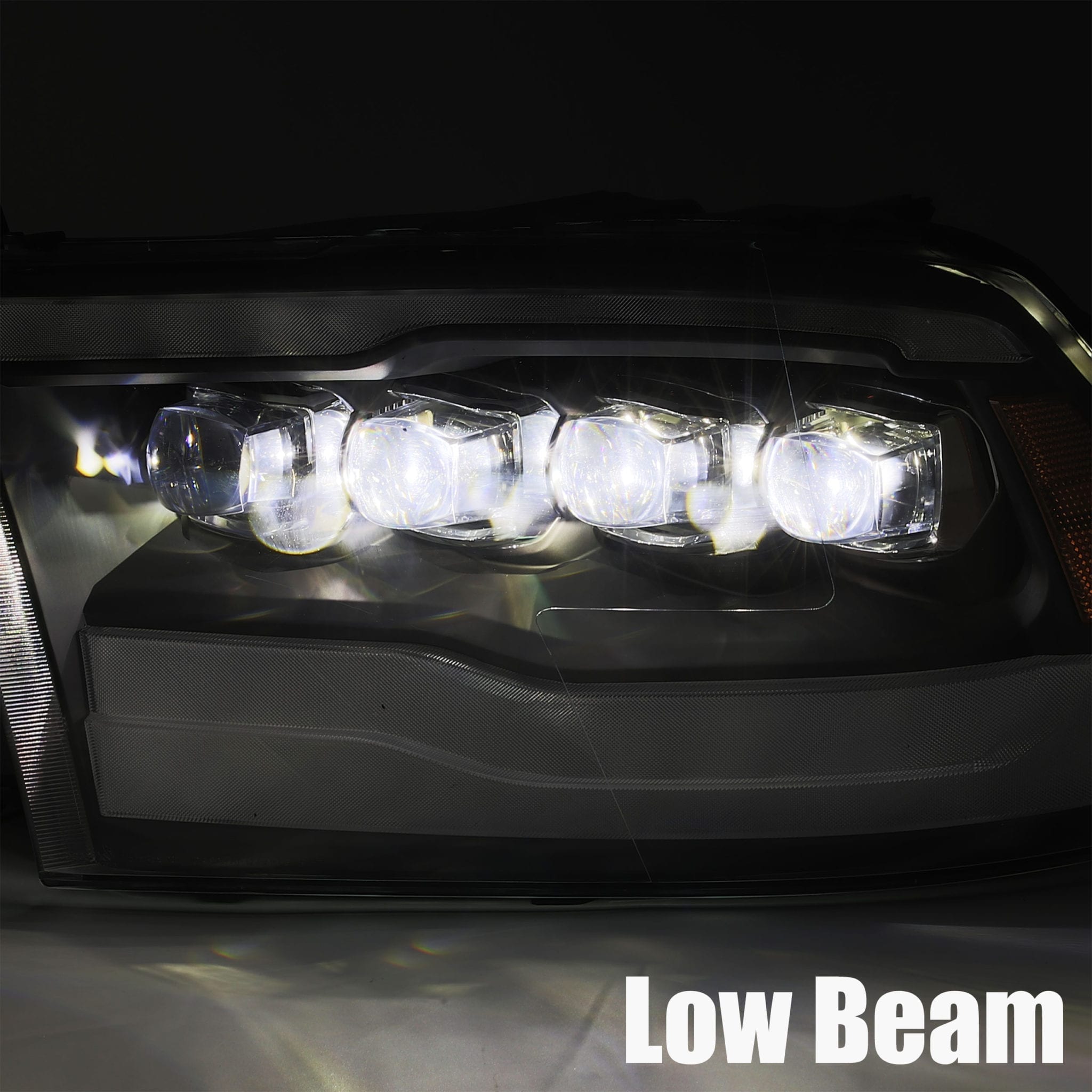 09-18 Dodge Ram NOVA-Series LED Projector Headlights Plank Style Design Midnight Black - Apollo Off-Road