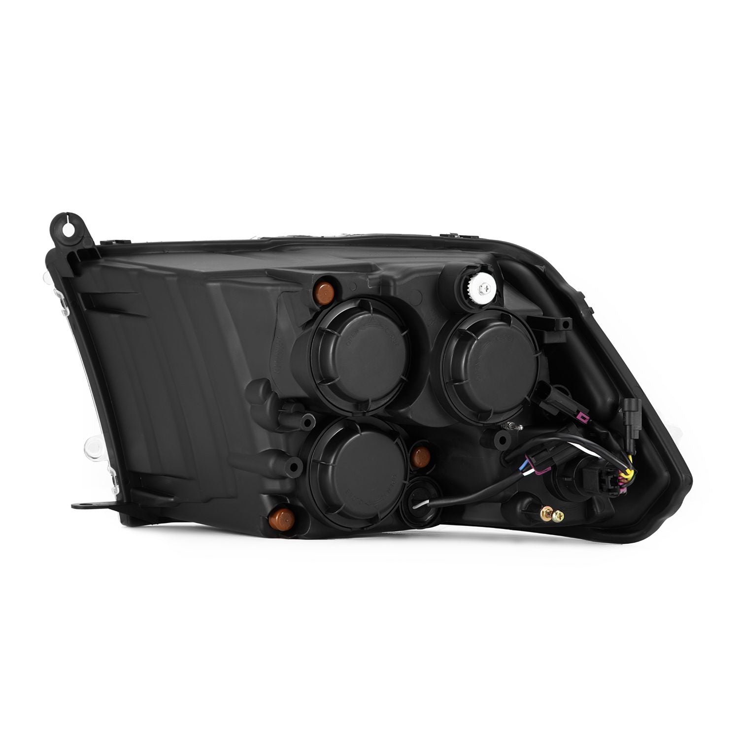 09-18 Dodge Ram NOVA-Series LED Projector Headlights Plank Style Design Midnight Black - Apollo Off-Road