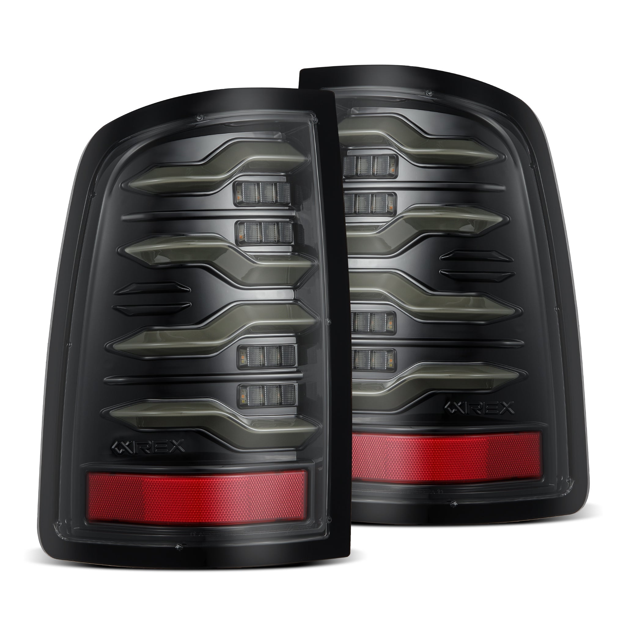 09-18 Ram Truck LUXX-Series LED Tail Lights Alpha-Black - Apollo Off-Road