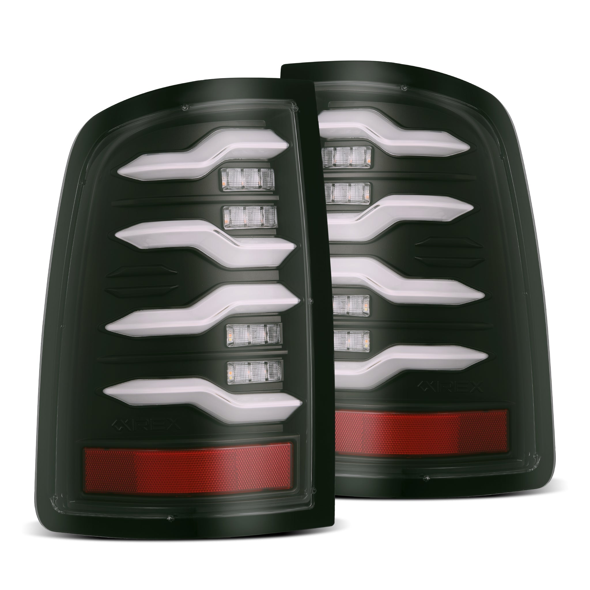 09-18 Ram Truck LUXX-Series LED Tail Lights Black - Apollo Off-Road