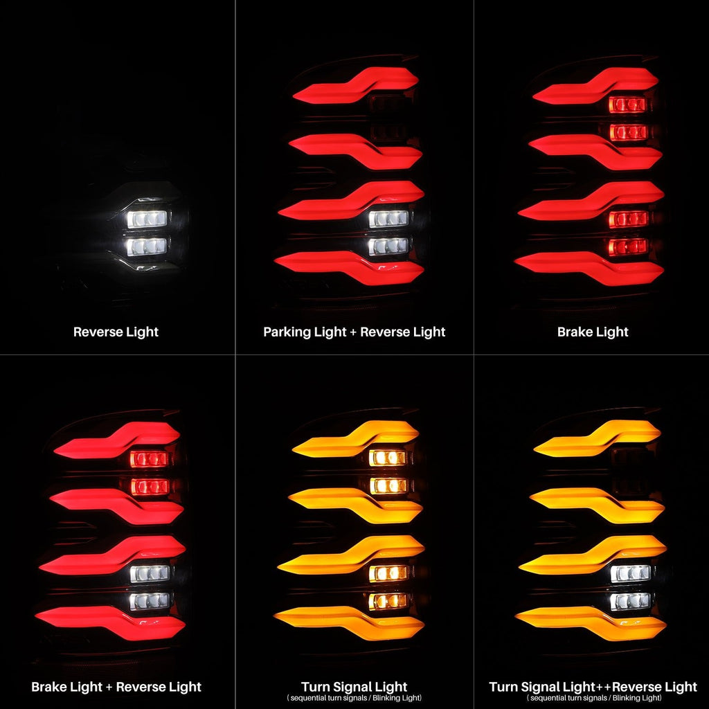 09-18 Ram Truck LUXX-Series LED Tail Lights Black - Apollo Off-Road