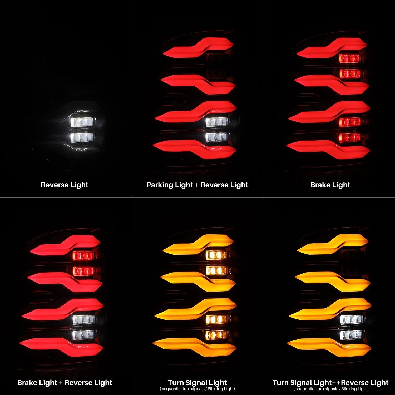 09-18 Ram Truck LUXX-Series LED Tail Lights Black - Apollo Off-Road
