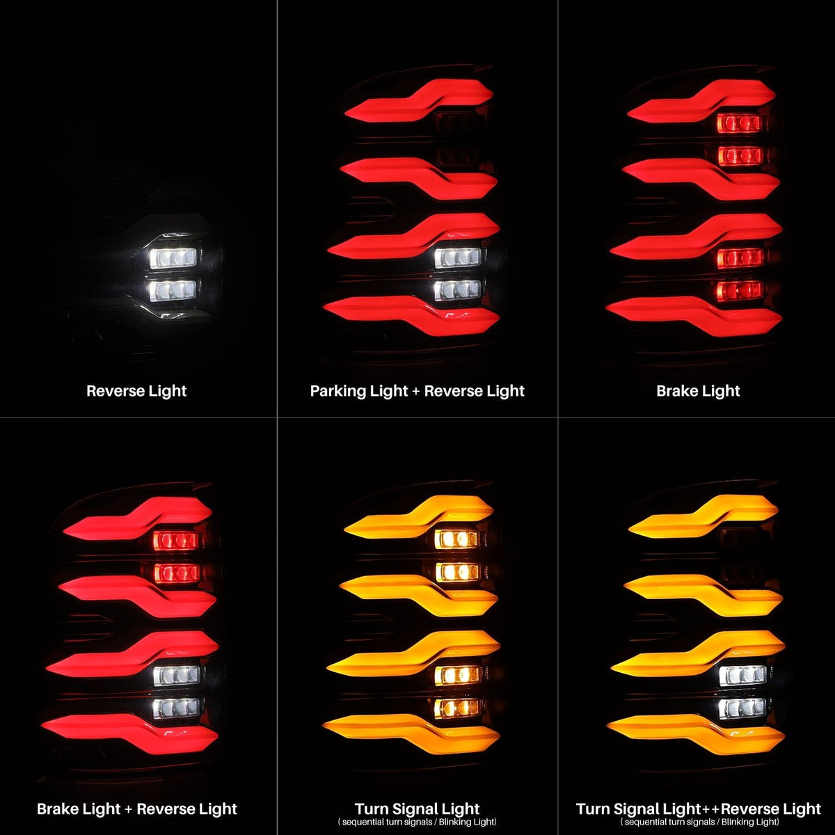 09-18 Ram Truck LUXX-Series LED Tail Lights Black - Apollo Off-Road