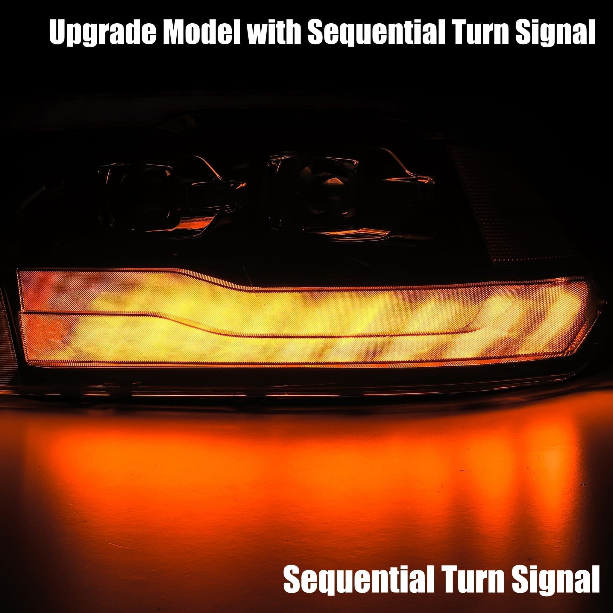 09-18 Ram Truck PRO-Series Projector Headlights Plank Style Design Black - Apollo Off-Road
