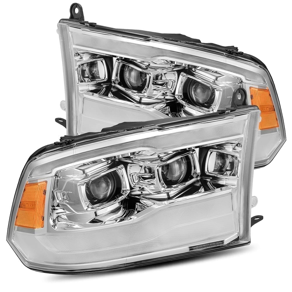 09-18 Ram Truck PRO-Series Projector Headlights Plank Style Design Chrome - Apollo Off-Road