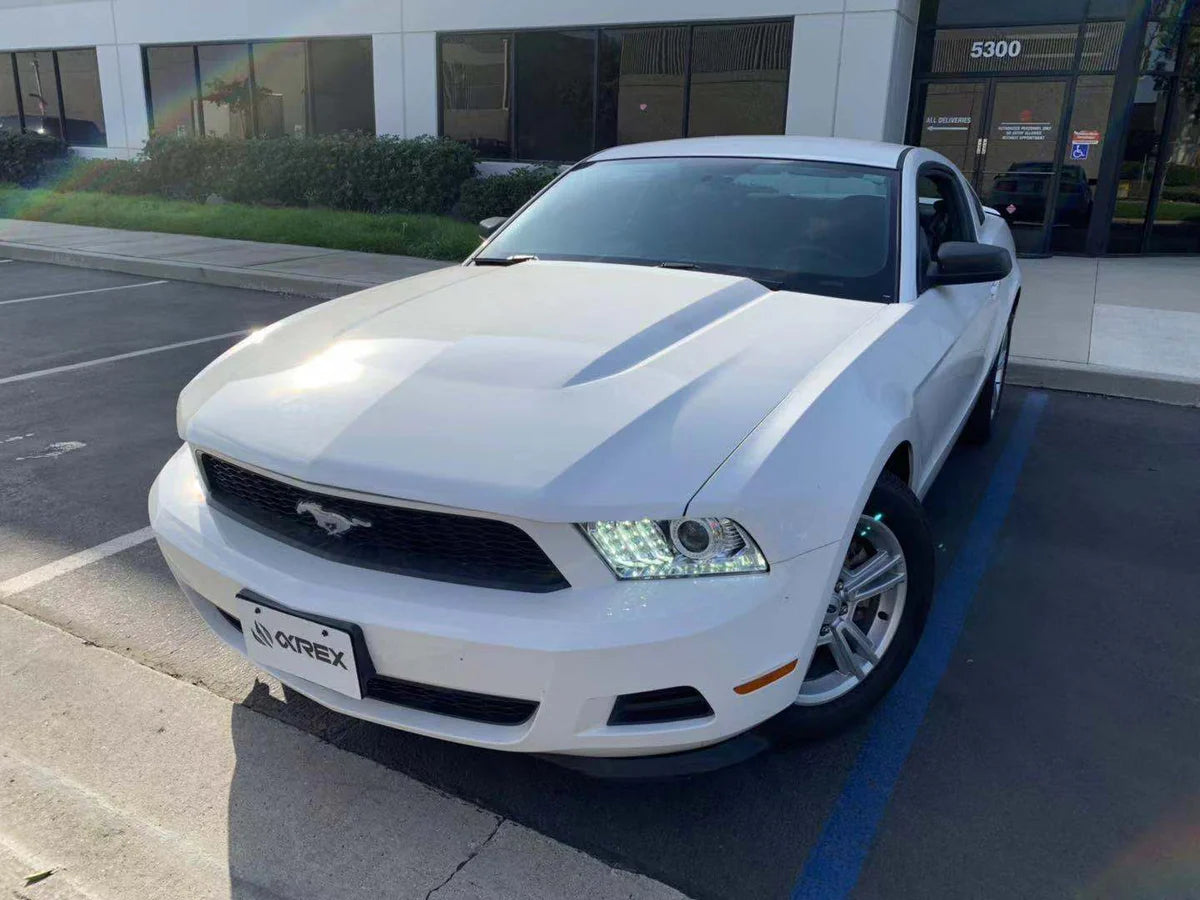 10-12 Ford Mustang LUXX-Series LED Projector Headlights in Chrome - Apollo Off-Road