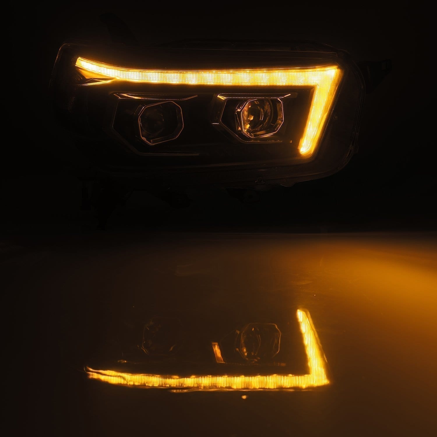 10-13 Toyota 4Runner PRO-Series Halogen Projector Headlights Black - Apollo Off-Road