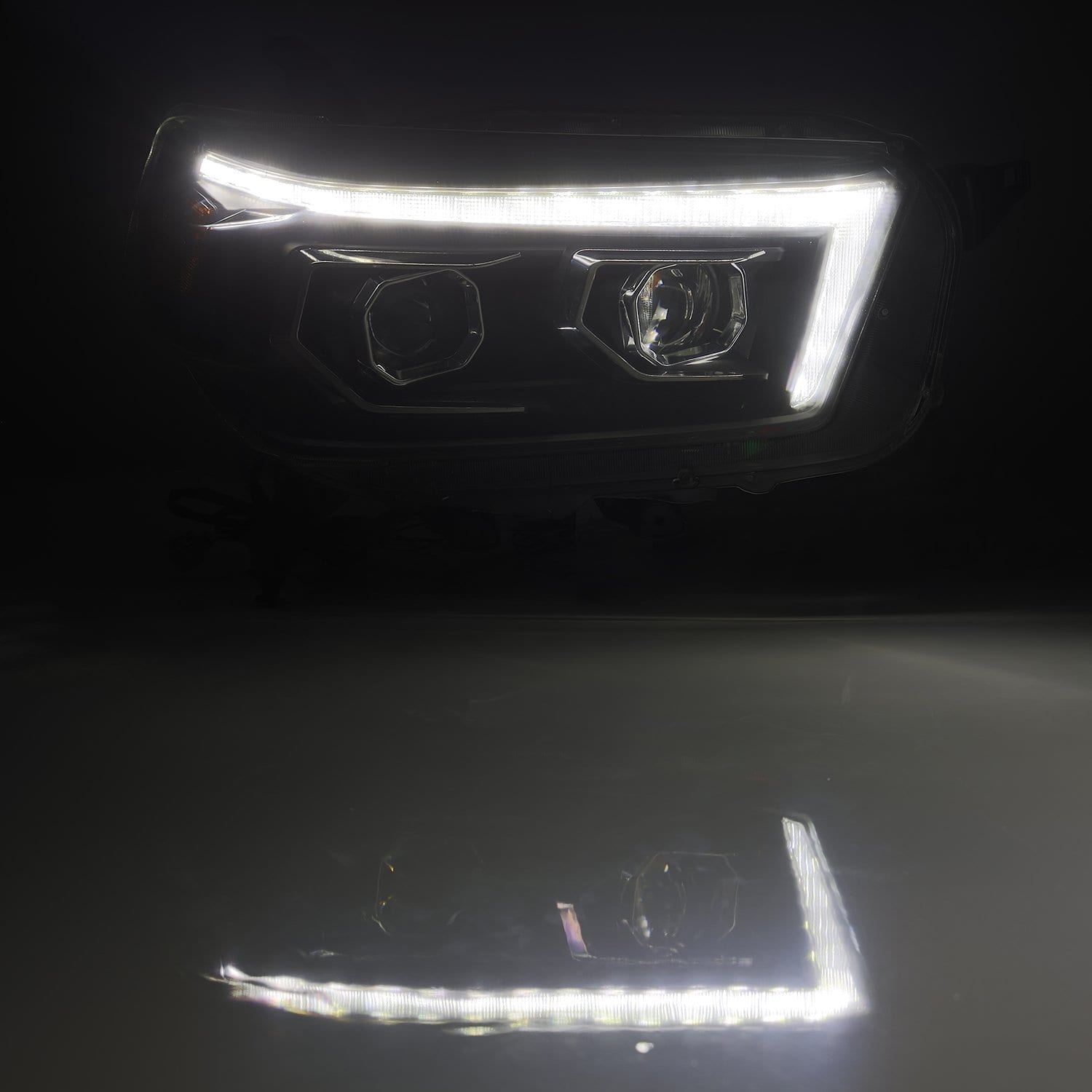 10-13 Toyota 4Runner PRO-Series Halogen Projector Headlights Black - Apollo Off-Road