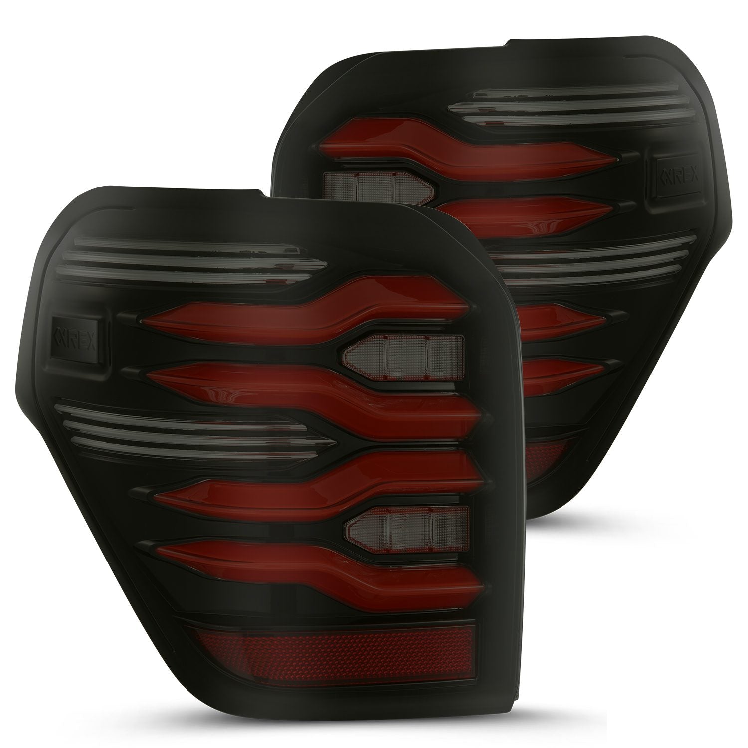 10-22 Toyota 4Runner LUXX-Series LED Taillights Black-Red - Apollo Off-Road